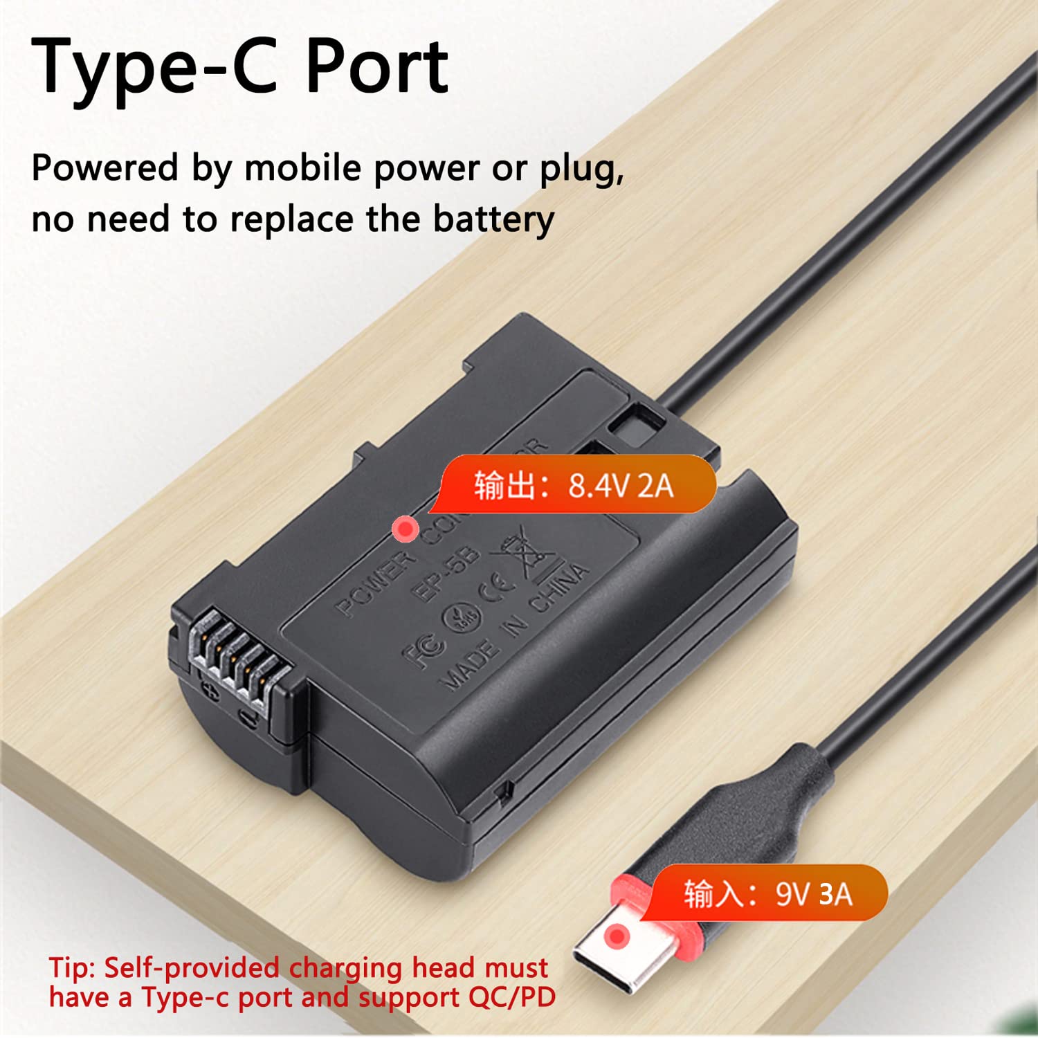 King Ma En El15 Dummy Battery Decoded En El15 Battery Replacement With Type C Spring Power Adapter Cable For Nikon Z5 Z6 Z7 D750