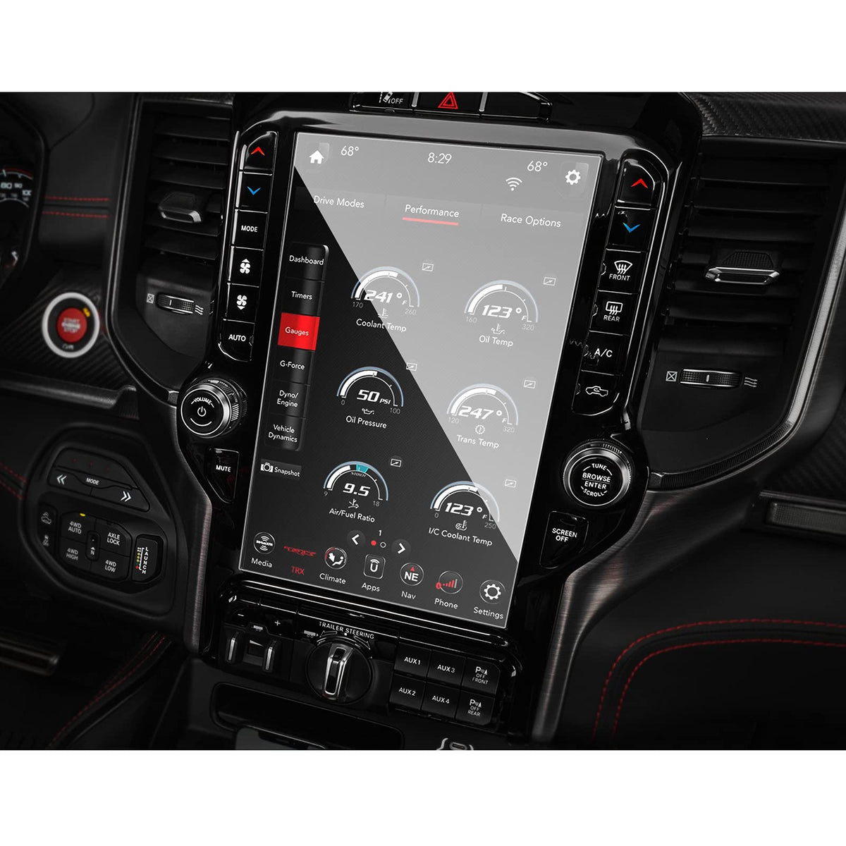 Sxcy 2022 2023 2024 2025 Ram 12 Inch Screen Protector 2019-2025 Ram 1500 2500 3500 Tempered Glass Screen Protector 2024 2025 Ram Rebel Limited Accessories