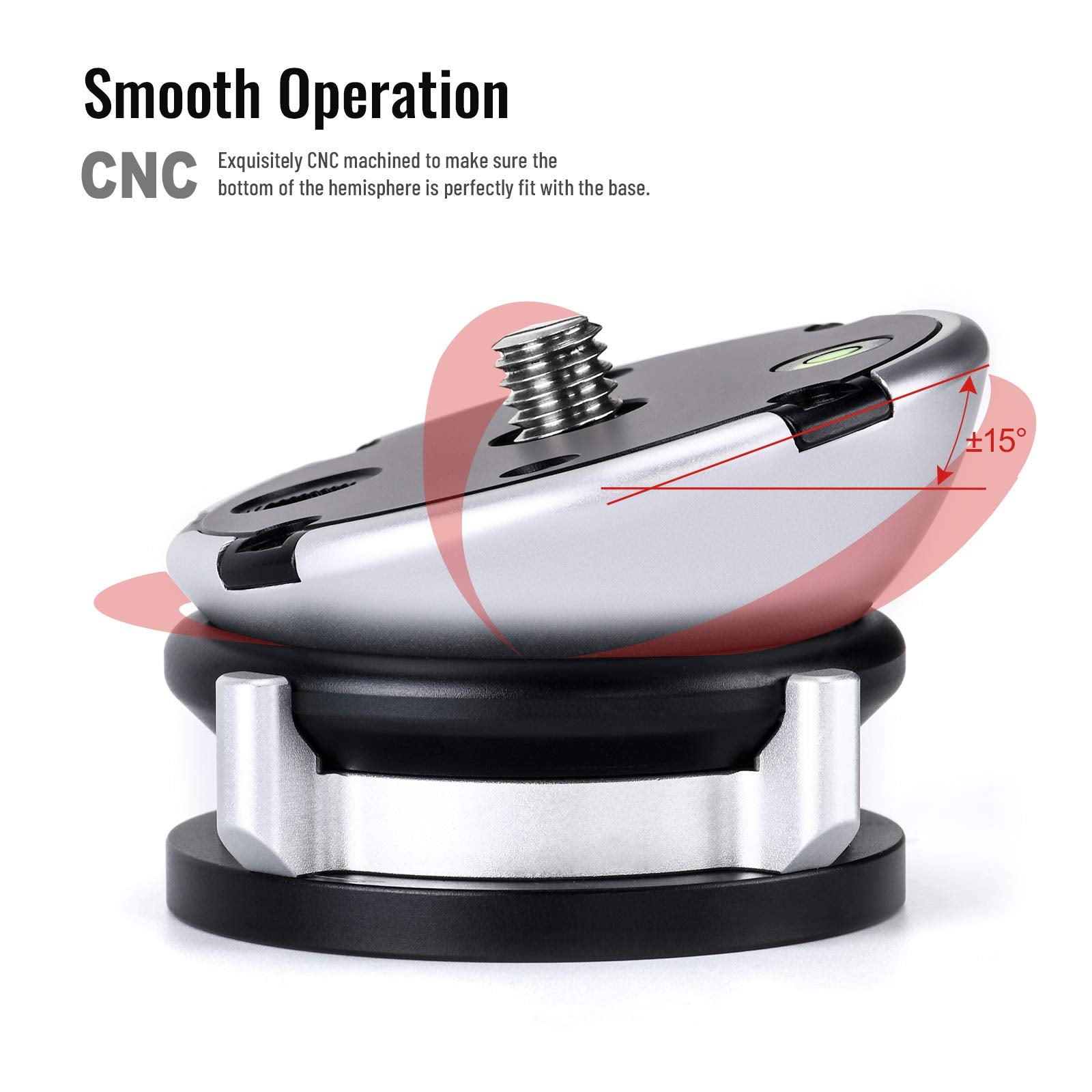 Sunwayfoto Dyh 68 Leveling Base Tripod Head 22 Lbs Load Capacity