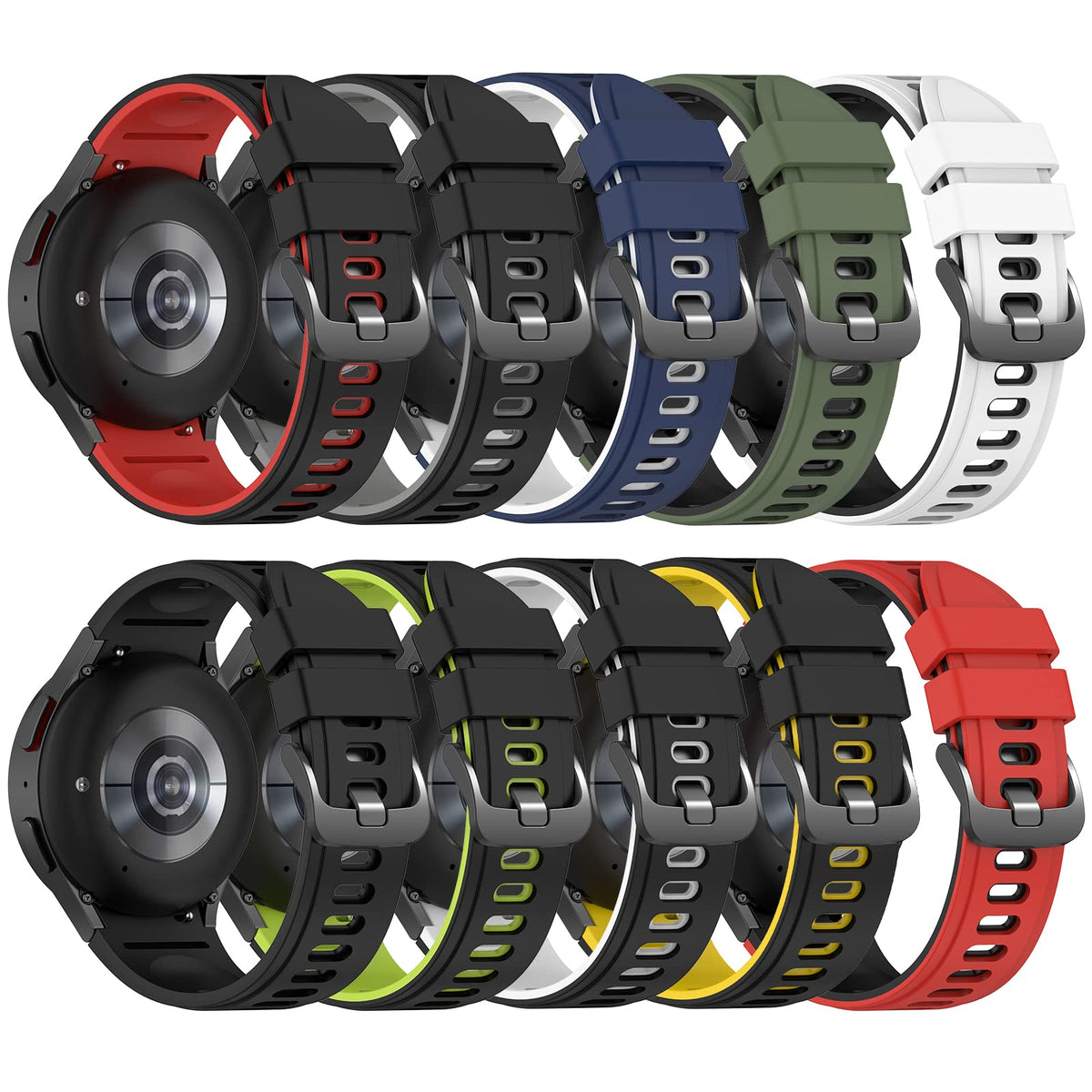 Zpjpplx Galaxy Watch 5 40Mm 44Mm Bands, No Gap Soft Silicone Sport Strap Wristbands Compatible With Samasung Galaxy Watch 5 Pro/
