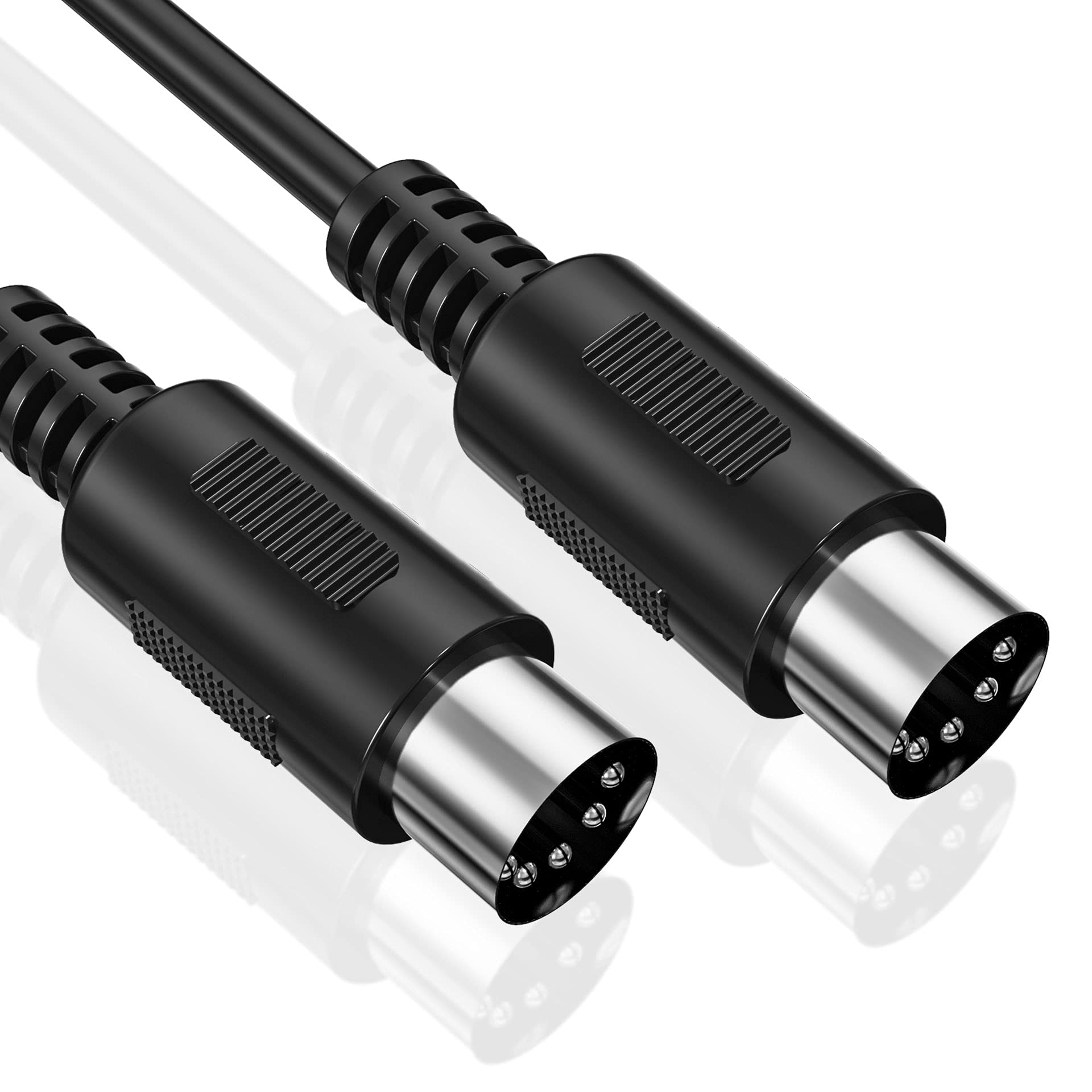 Mellbree Midi Cable, 2 Pack 3 Feet Male To Male 5 Pin Midi Cable Compatible With Midi Keyboard, Keyboard Synth, Rack Synth, Sampler, External Sound Card, Sound Source And Other Music Gear