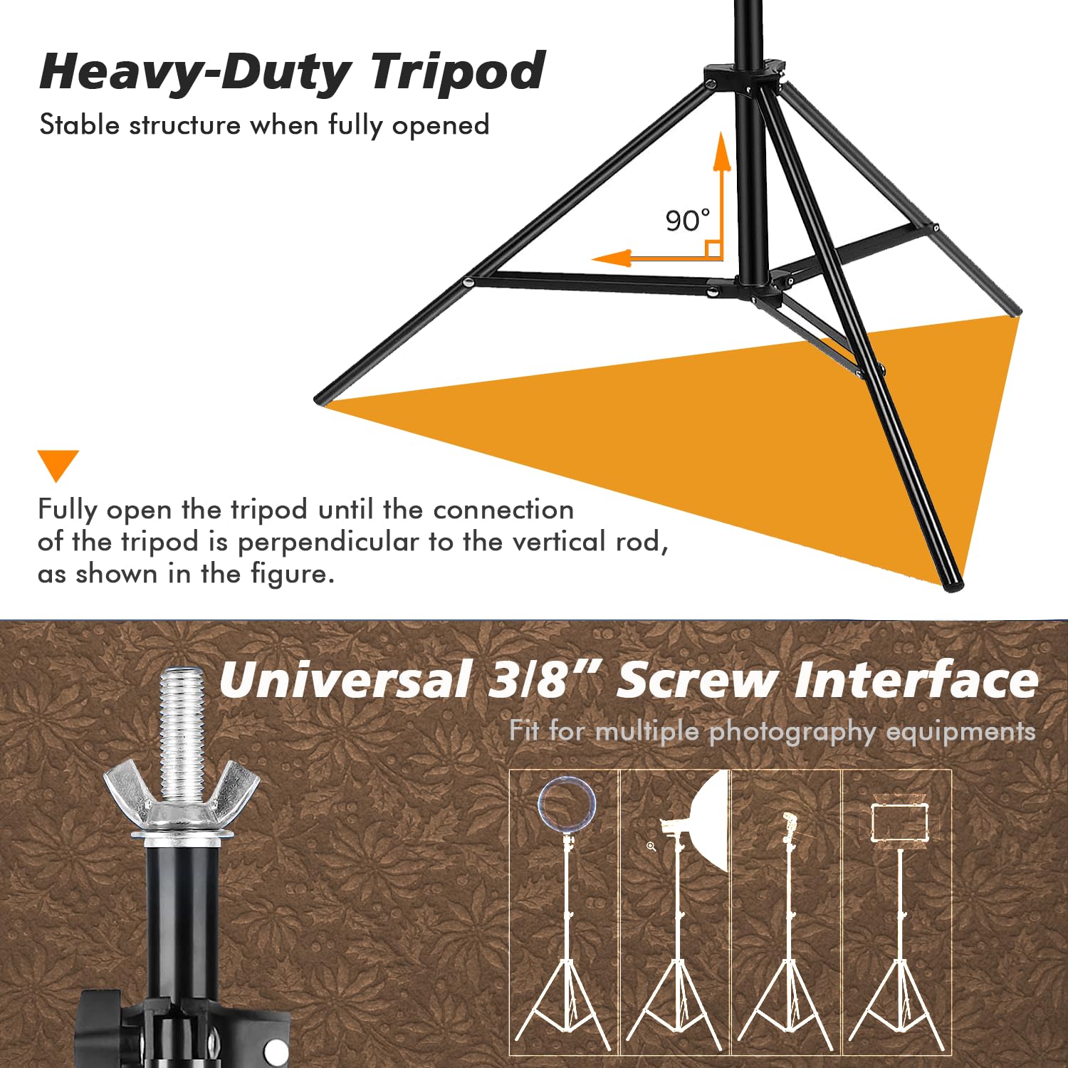 Backdrop Stand, Photo Video Studio 8.5 X10Ft Adjustable Support Portable Backdrop Stand Heavy Duty For Photoshoot, Parties, Proj