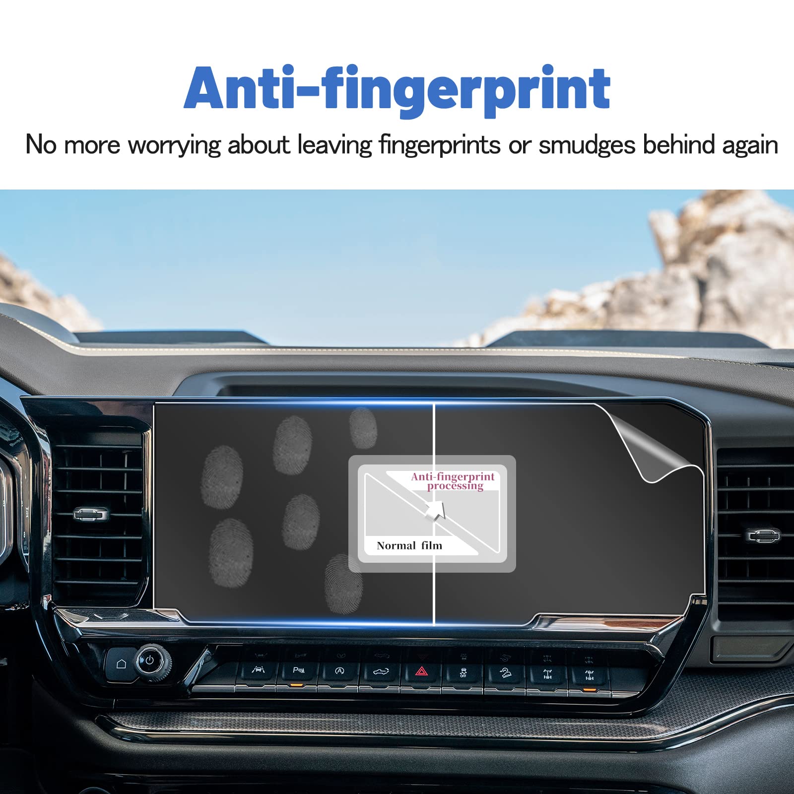 Shaohao 2023 2024 2025 Chevy Silverado 1500 Screen Protector 13.4 Inch For 2022 2025 Chevy Sliverado 1500 Sierra 1500 2500Hd 350