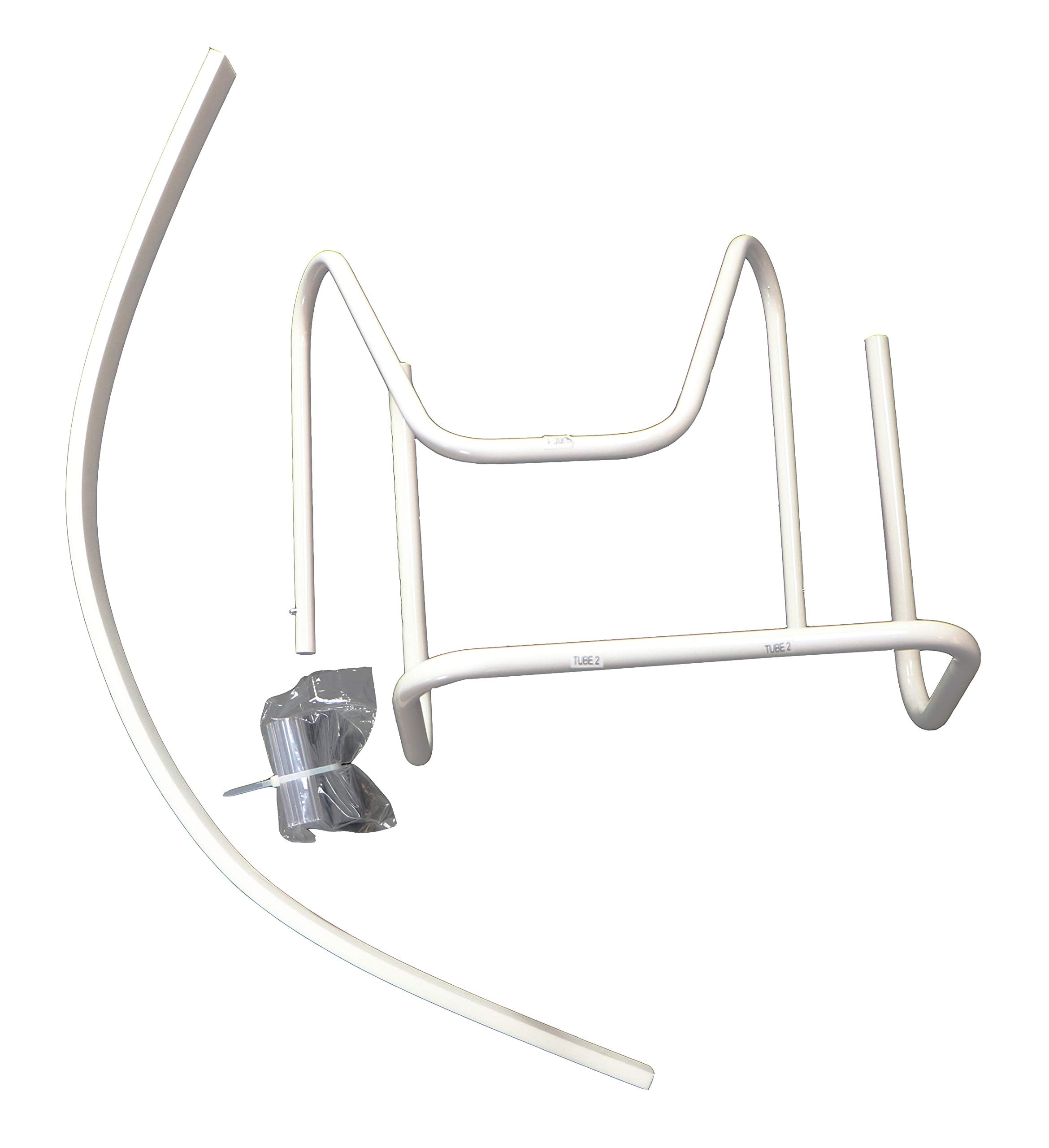 A/C Safe Tubular No Tool Support Bracket For Window Air Conditioners Up To 100 Lbs, White