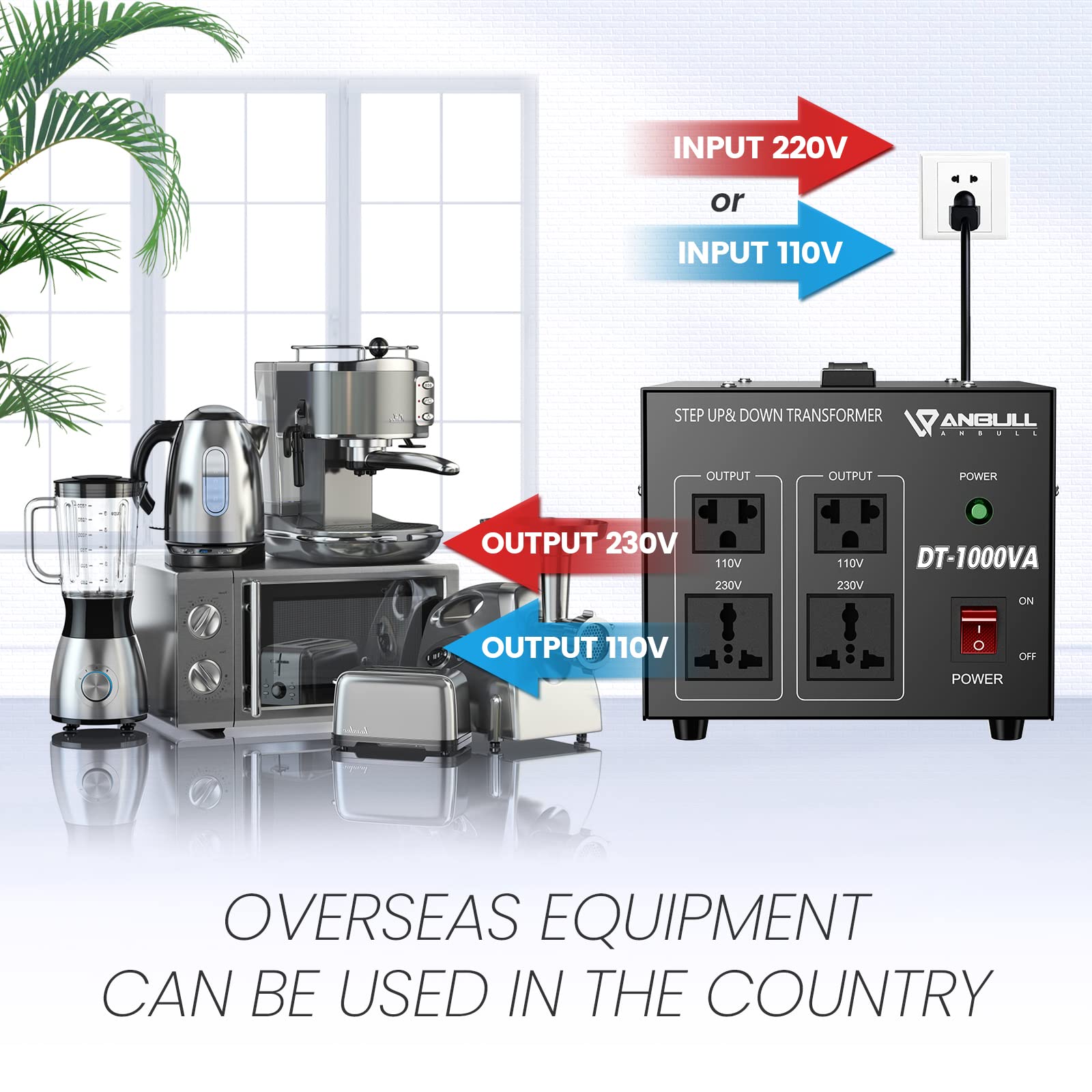Anbull Voltage Converter 1000 Watt Voltage Transformer, 220V / 230V / 240 Volt To 110V / 120 Volt Or 110V / 120 Volt To 220V / 2