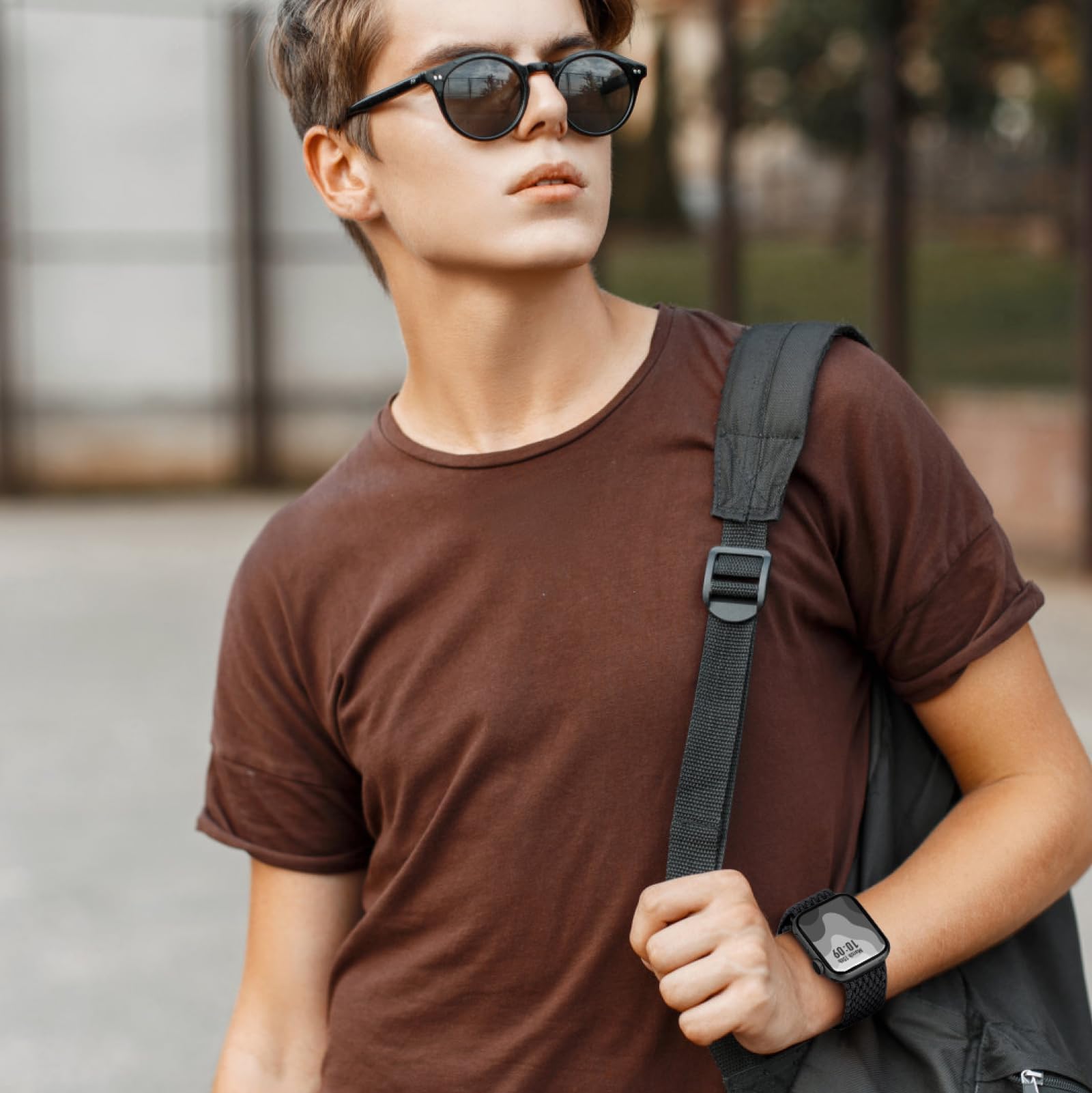 Braided Solo Loop For Apple Watch Band 40Mm 42Mm 41Mm 38Mm 44Mm 46Mm 45Mm Ultra/2 49Mm Men/Women,Stretchy Nylon Sport Wristband