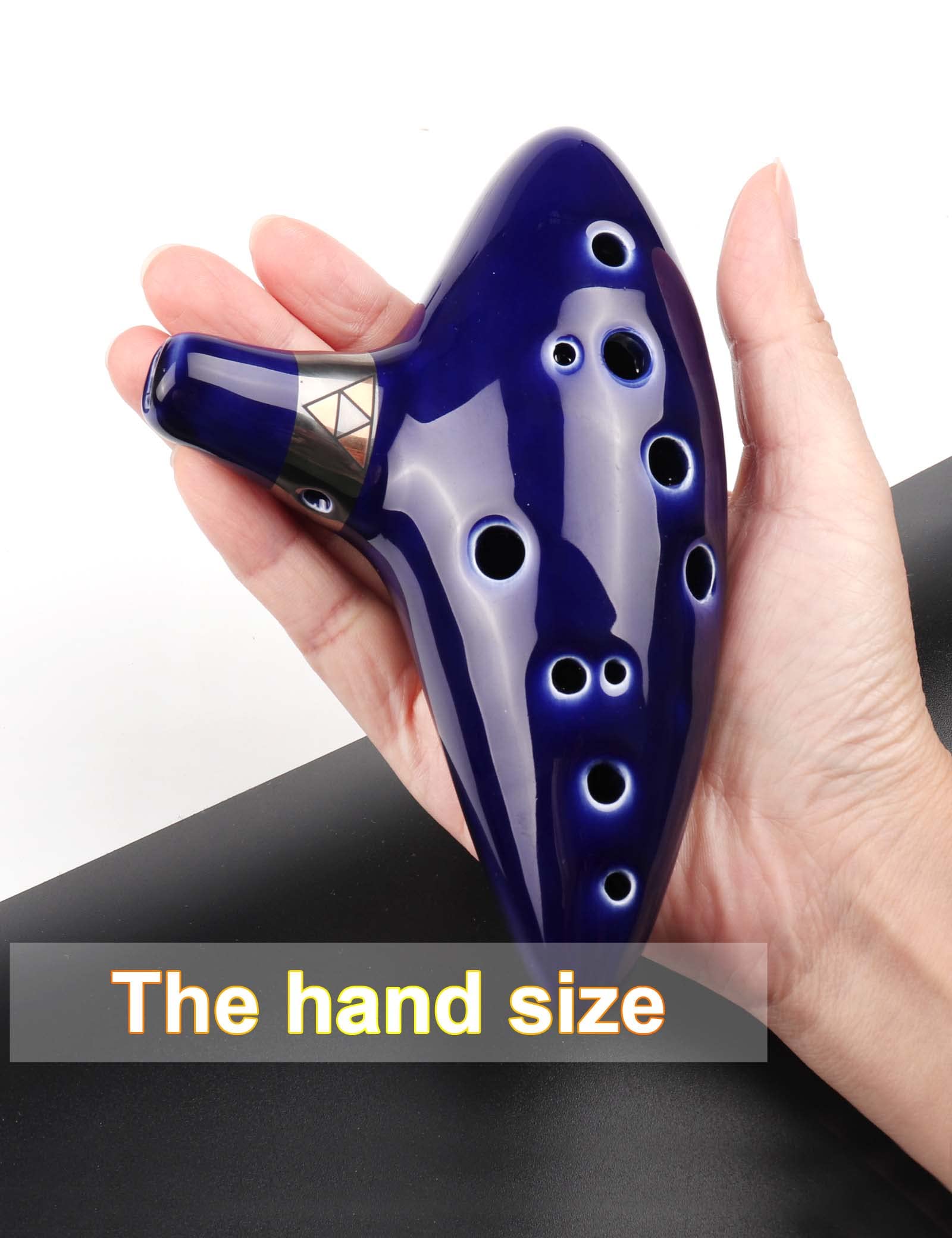 Mr.Power 12 Holes Ocarina Alto C Flute Occarina Taps Blue Ceramic/Clay Stl Orcarina Inspired Of Time With Bag And Song Book, Compatible For Beginners, Zelda Fans, Musical Instruments