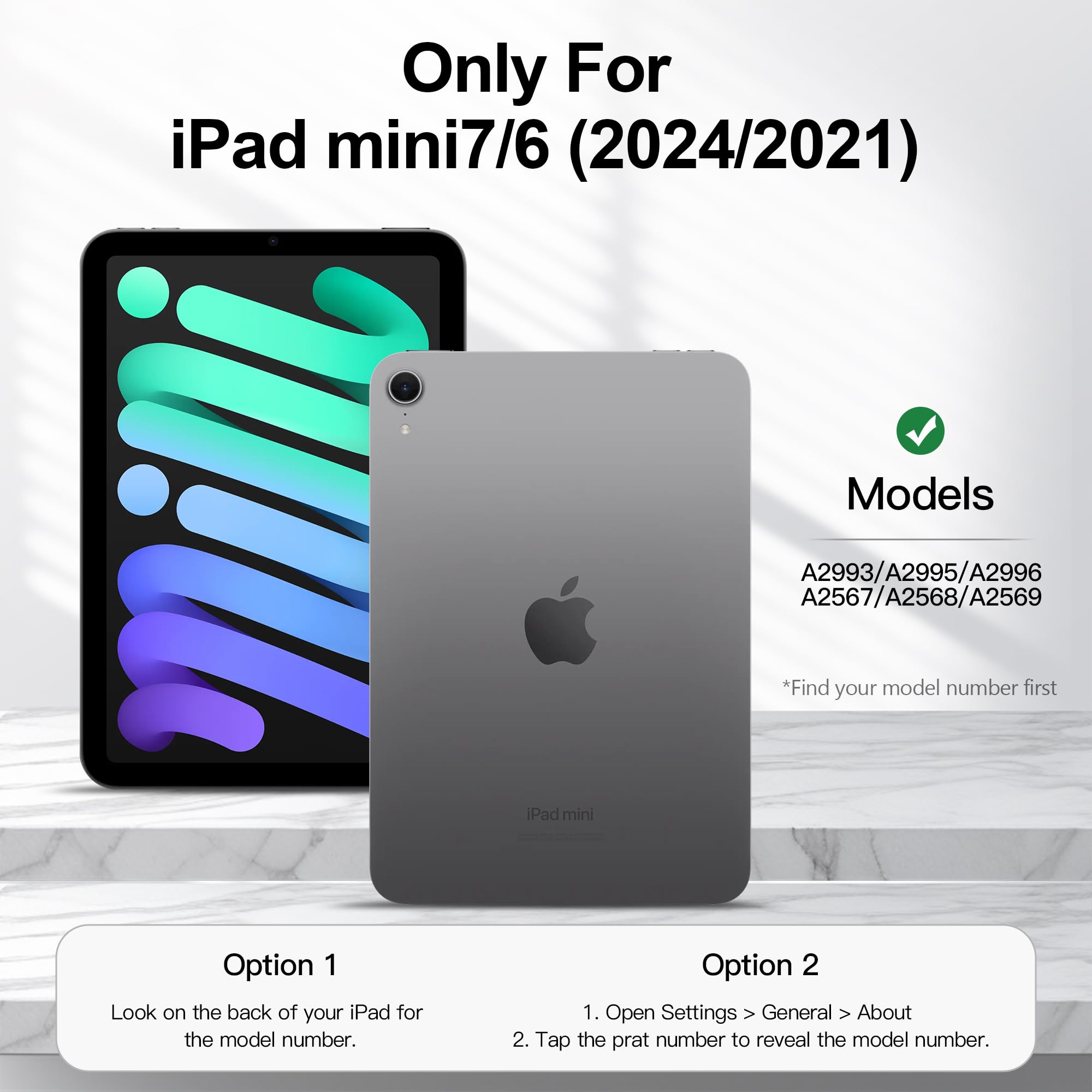 Auaua Case For Ipad Mini 7 (A17 Pro, 2024) / Ipad Mini 6 Case (2021) 8.3 Inch With Pencil Holder, Multiple Viewing Angles, Magne