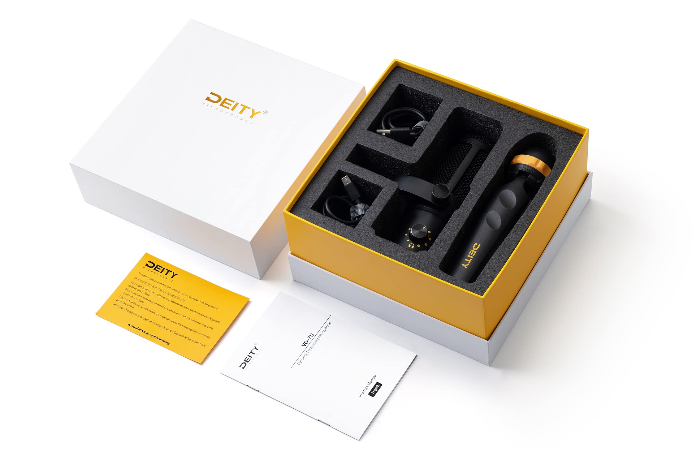 Deity Vo 7U Tripod Kit Usb Broadcast Microphone Dynamic Usb Mic With Rgb Lighting Effect For Phones Laptop Ps5 Xbox Game Live St