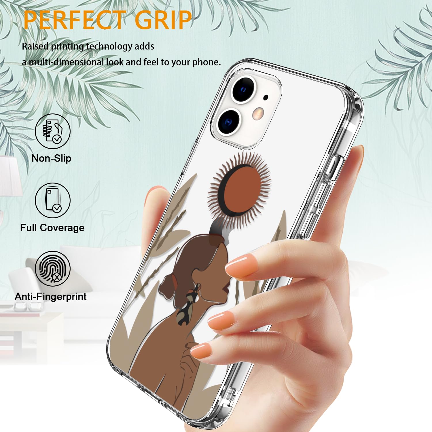 Luhouri Designed For Iphone 12 Mini Case With Screen Protector   Slim Fit, Sturdy Clear Acrylic Cover For Women And Girls   Prot