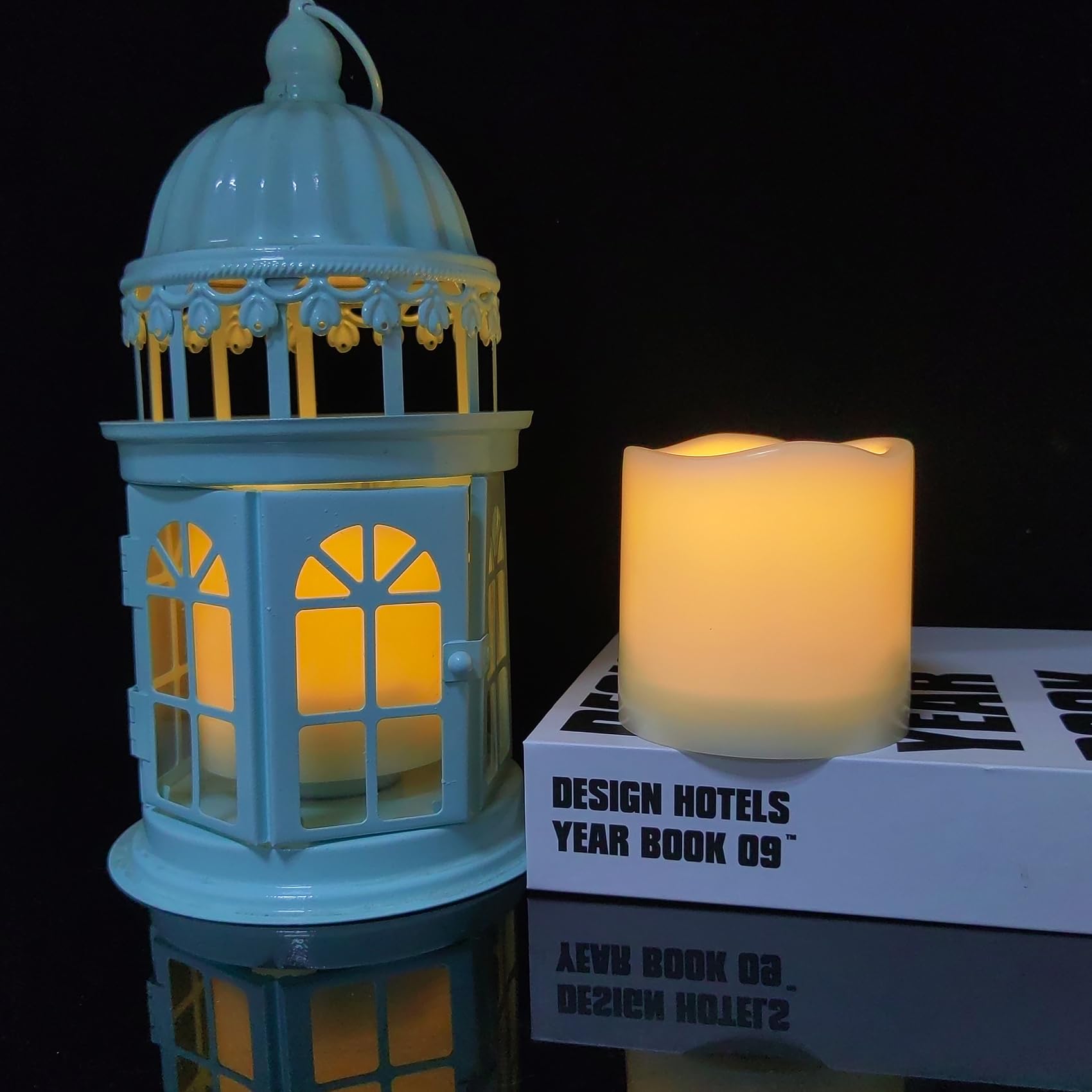 Qinc 2 Pack 3 Outdoor Battery Operated Flameless Candles With Timer Flickering Pillar Waterproof Candle Plastic Electric Led Lig