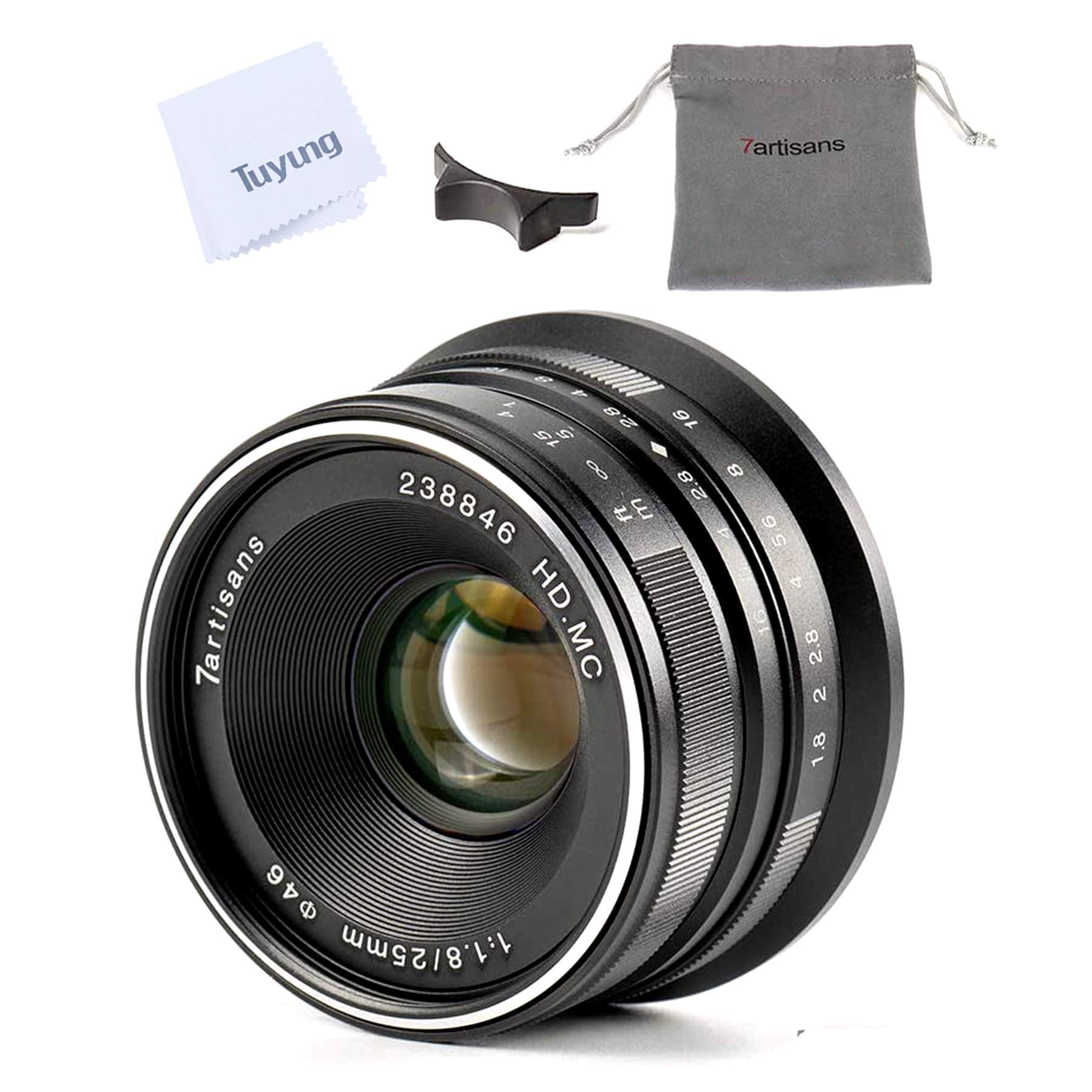 7Artisans 25Mm F1.8 Aps C Format Portrait Lens Compatible With Olympus And Panasonic Micro 4/3 Mount Camera