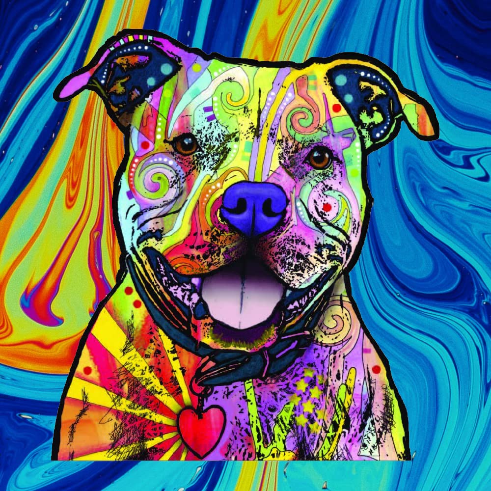 Enjoy It Dean Russo Pit Bull Car Stickers, Outdoor Rated Vinyl Sticker Decal For Windows, Bumpers, Laptops Or Crafts