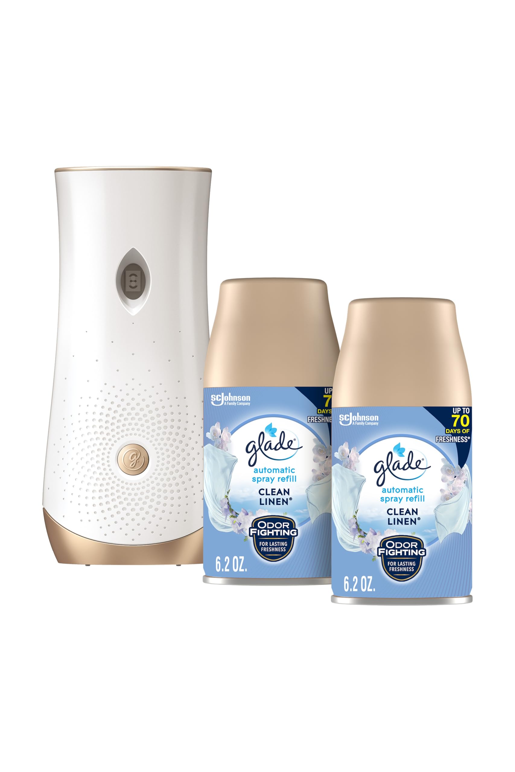 Glade Automatic Spray Refill And Holder Kit, Clean Linen - Thumbnail 2
