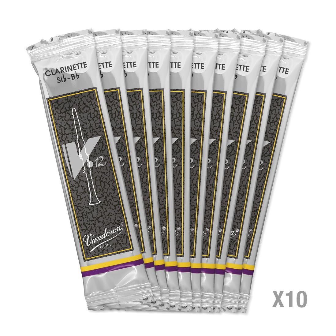 Vandoren Cr1925 Bb Clarinet V.12 Reeds Strength 2.5; Box Of 10