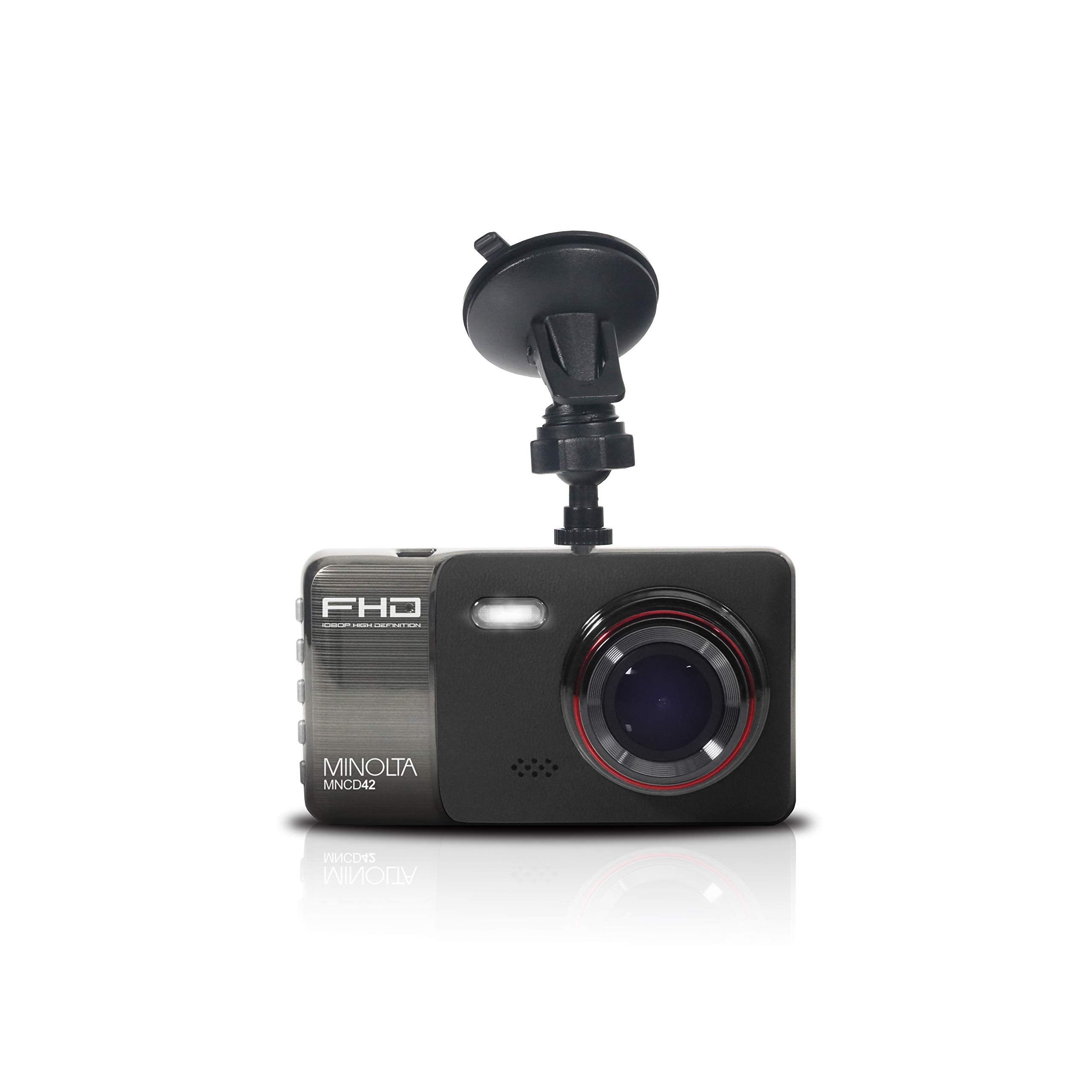 Minolta Mncd42-Bk Mncd42 1080P Full Hd Dash Camera With 4-Inch Lcd Screen (Black)