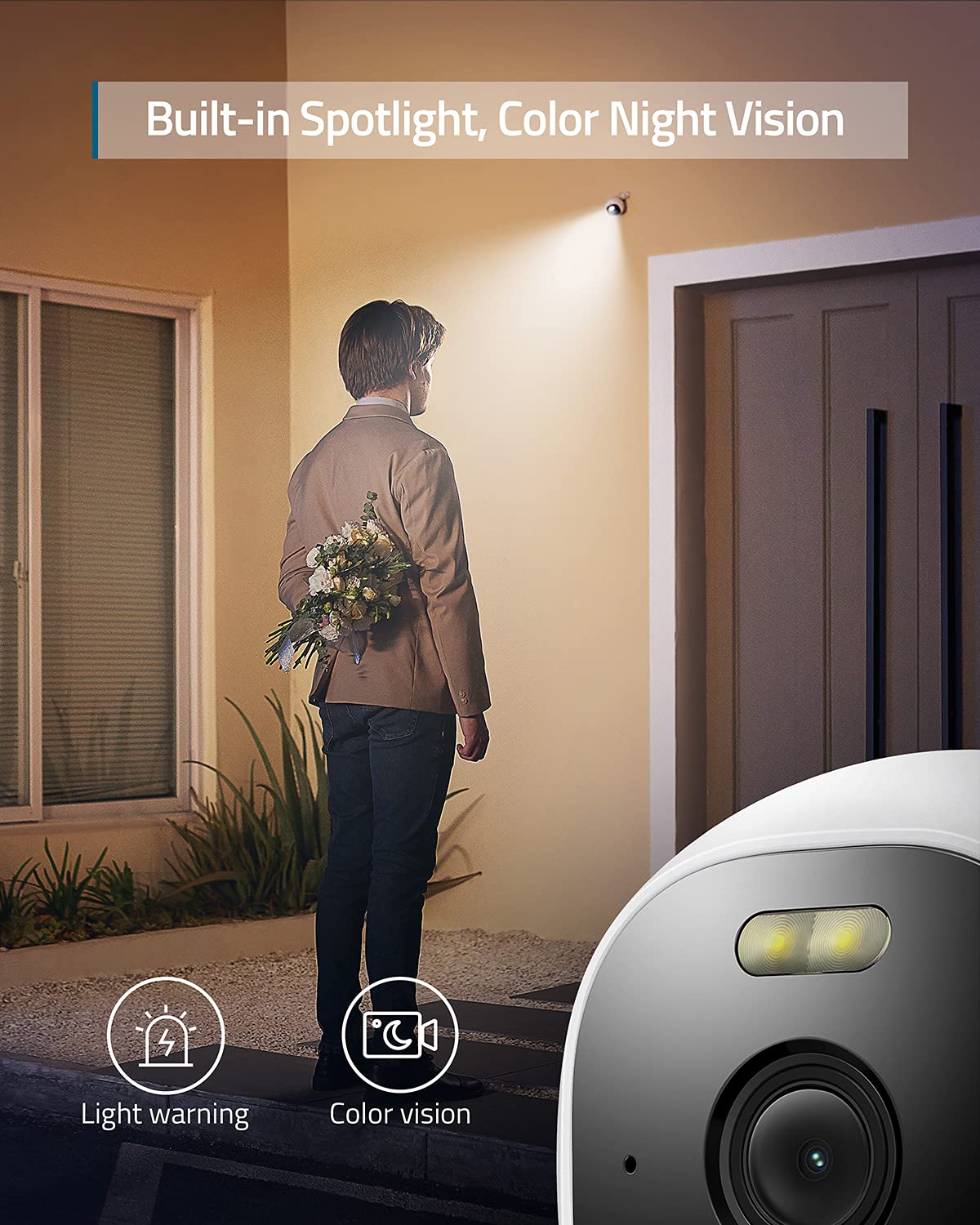 Eufy Security Outdoor Cam E220, All-In-One Outdoor Security Camera With 2K Resolution, Spotlight, Color Night Vision, No Monthly