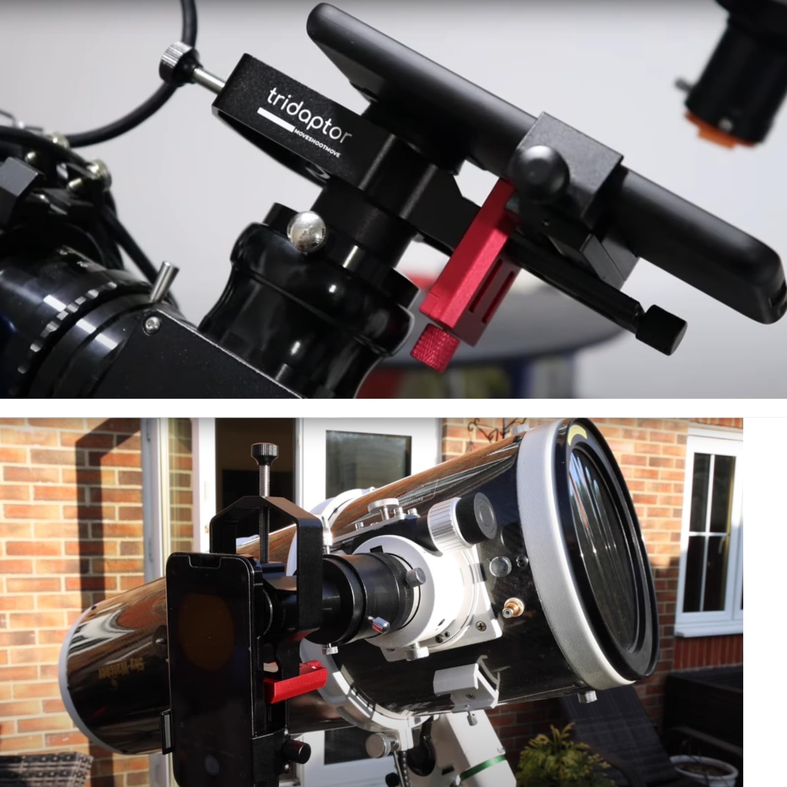 Tridaptor   Universal Digiscoping Adapter | High Precision Phone To Telescope 3 Axis Metal Holder Mount For Spotting Scope Binoc