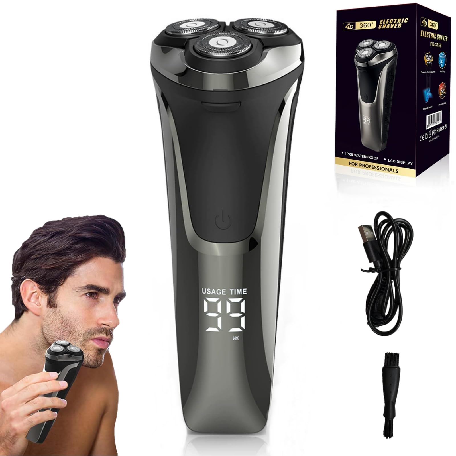 Snapbuy Electric Razor For Men, Snapbuy Electric Razor 4D Rotary, Snapbuy Electric Razor Pro, Ipx7 Waterproof Electric Razor, We