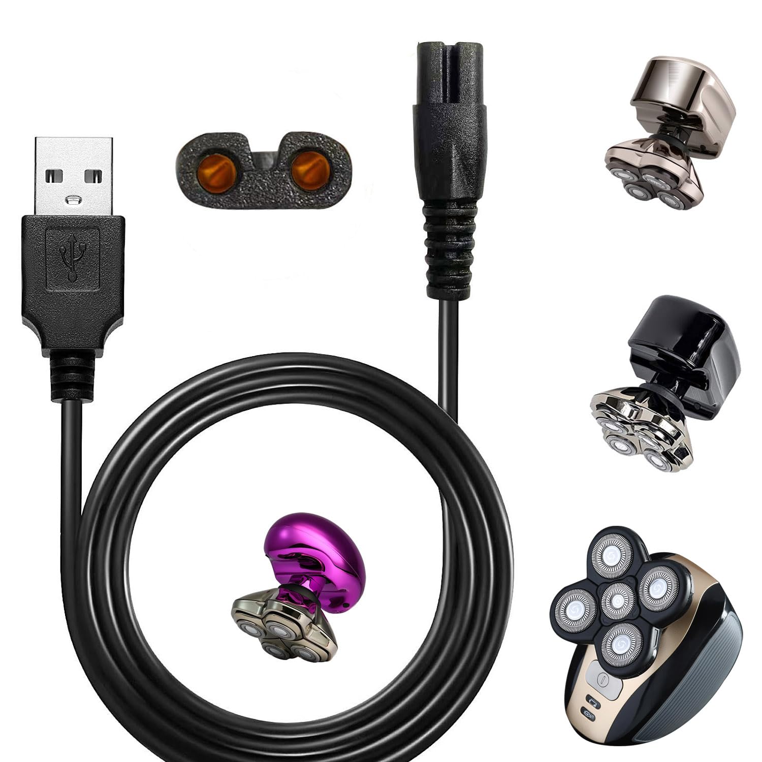 Mawaer Universal Head Shaver Power Charger Cord Compatible With Skull Shaer Freedomshaver And Some Brands., Head Shaver Charger