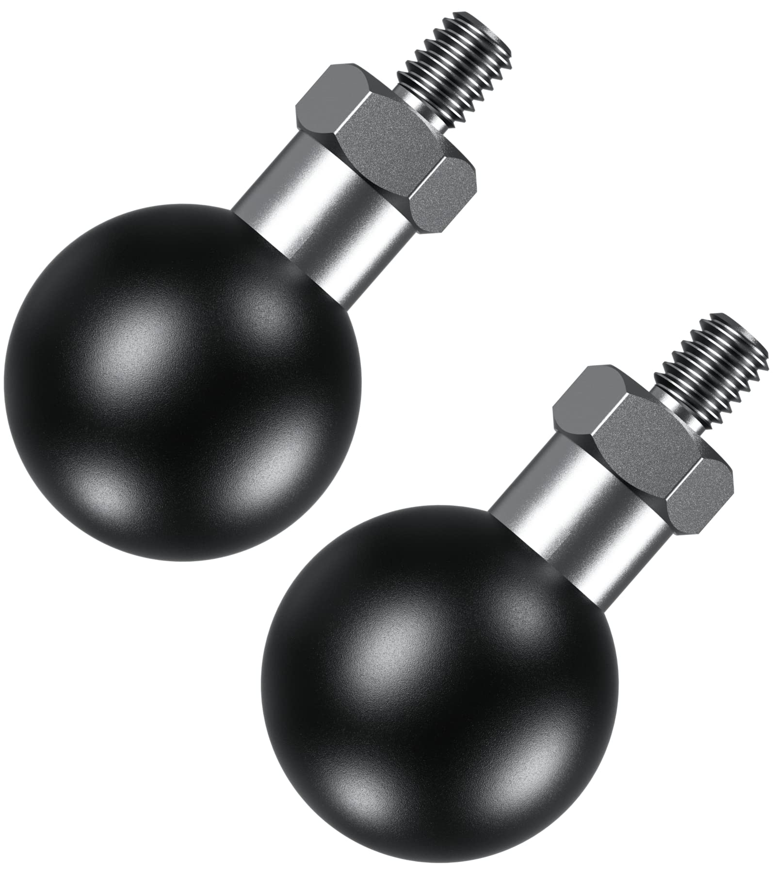 Brcovan 2 Pack, 1'' Ball Adapter With M6 X 1.0 Threaded Post Compatible With Ram Mounts B Size 1 Inch Ball Double Socket Arm