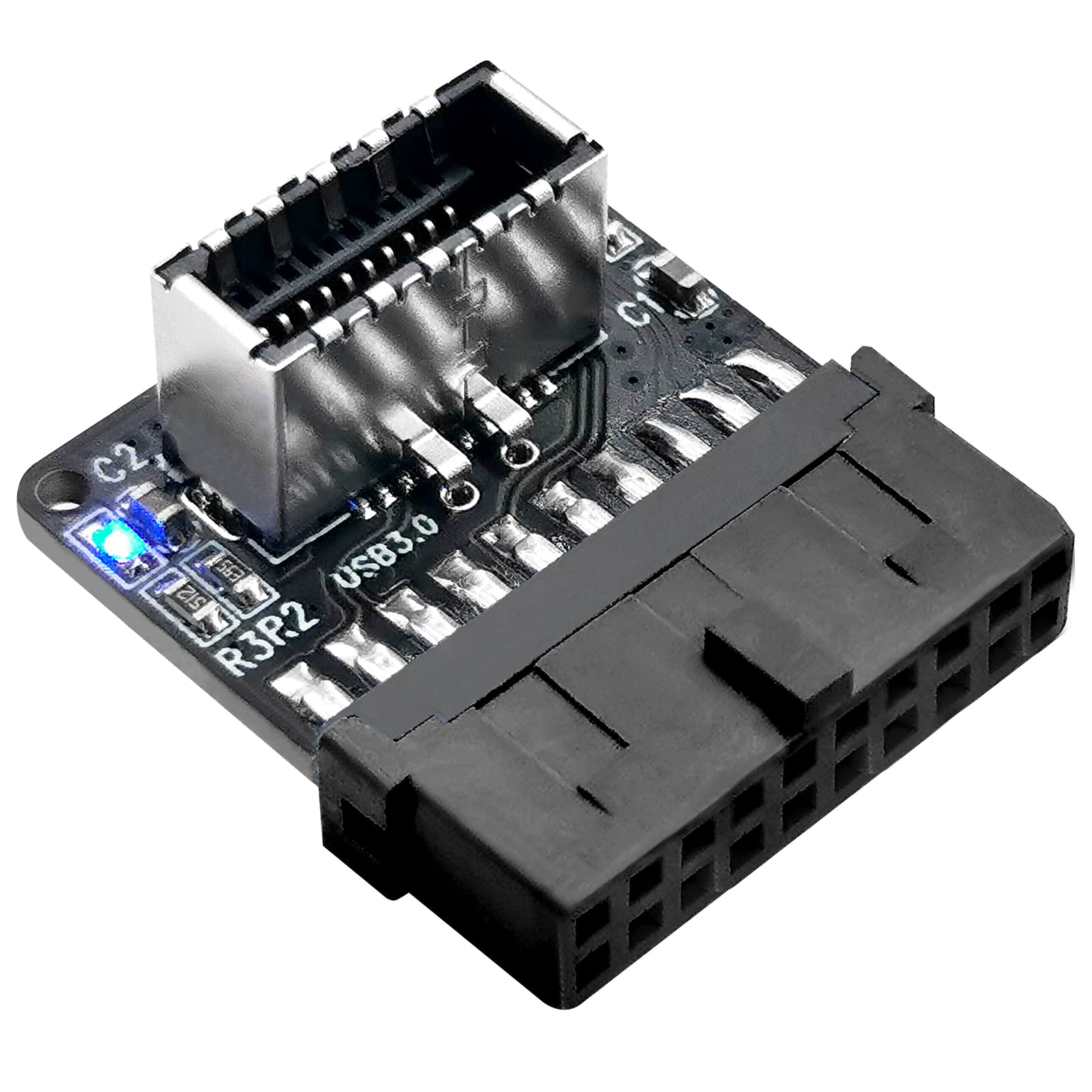 Usb C Front Panel Adapter, Usb 3.1 (3.1/3.2 Gen 2) Type E Female To Usb 3.0 20Pin Male Header Adapter Extension Card For Type C