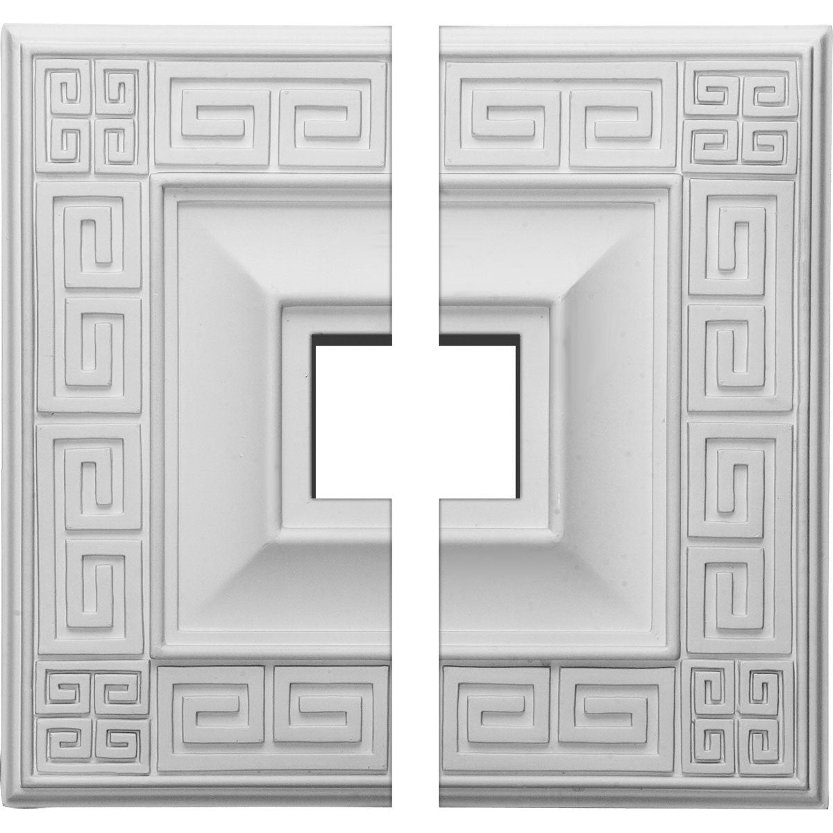 Ekena Millwork Cm18Er2 Eris Ceiling Medallion, 18''W X 18''H X 3 1/2''Id X 1 1/8''P, Factory Primed