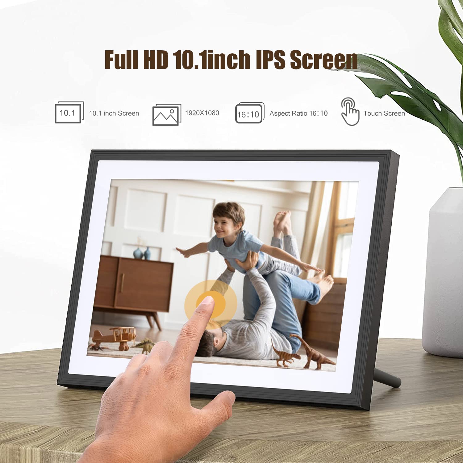 Frameo Digital Picture Frame 10.1 Inch Digital Photo Frame With 1920 * 1200 Ips Full Hd Touchscreen, 16Gb Wifi Digital Picture F