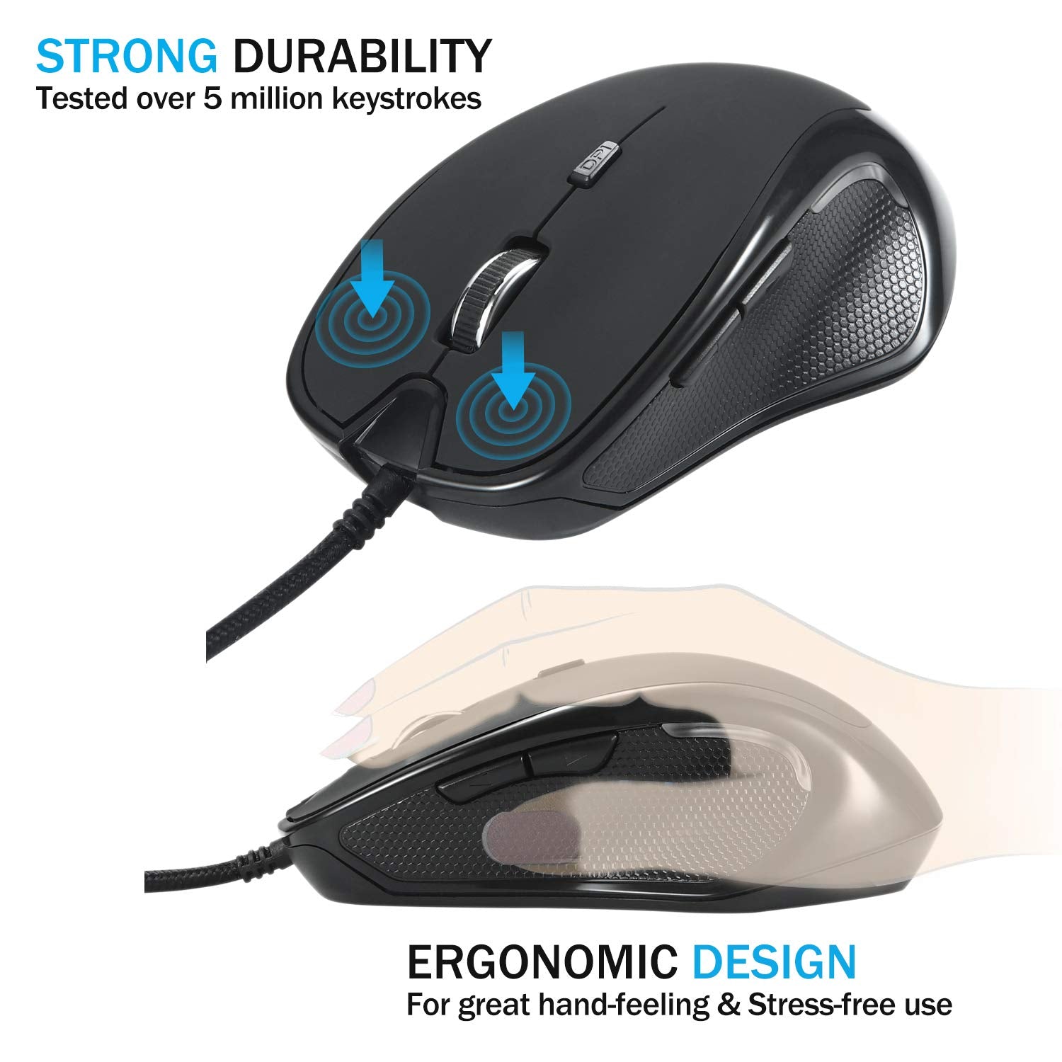Valuerays Warm Fingertips Hot Buttons Optical Heated Mouse