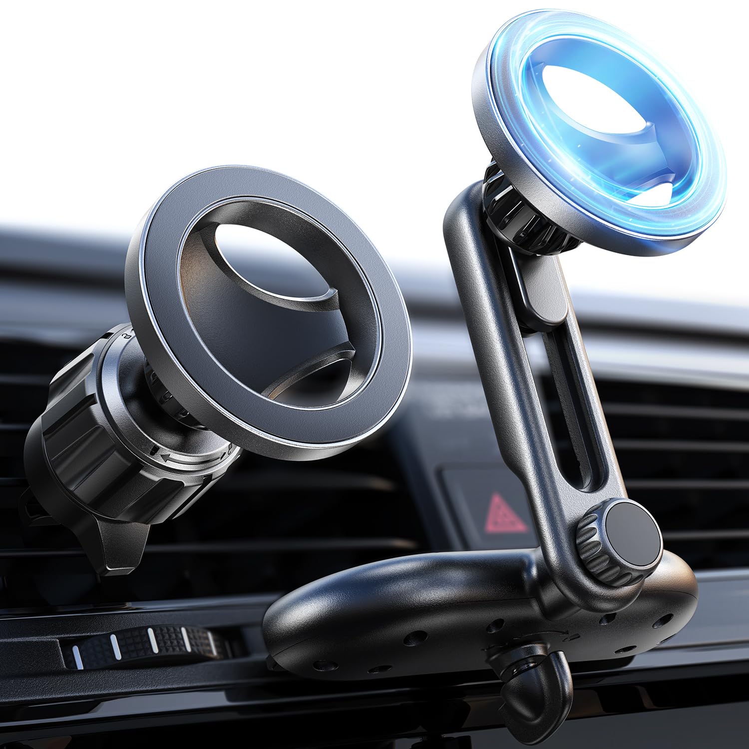 Lisen For Magsafe Cd Phone Holder For Car Mount [Angle Adjustable] Magnetic Phone Holder For Iphone Magsafe Car Mount Cd Slot Ha