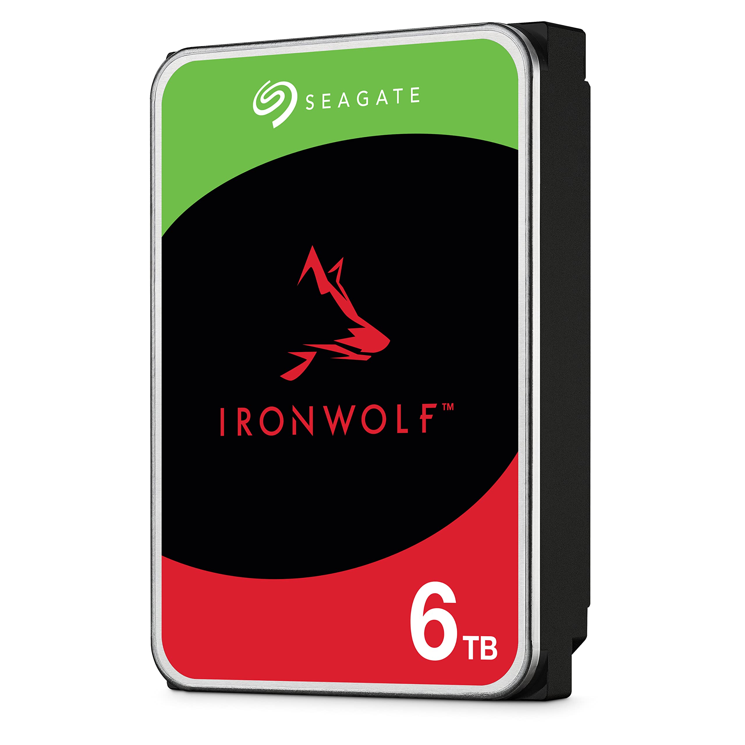 Seagate Ironwolf, 6 Tb, Enterprise Internal Nas Hdd   Cmr 3.5 Inch, Sata 6 Gb/S, 7,200 Rpm, 256 Mb Cache For Raid Nas (St6000Nt0