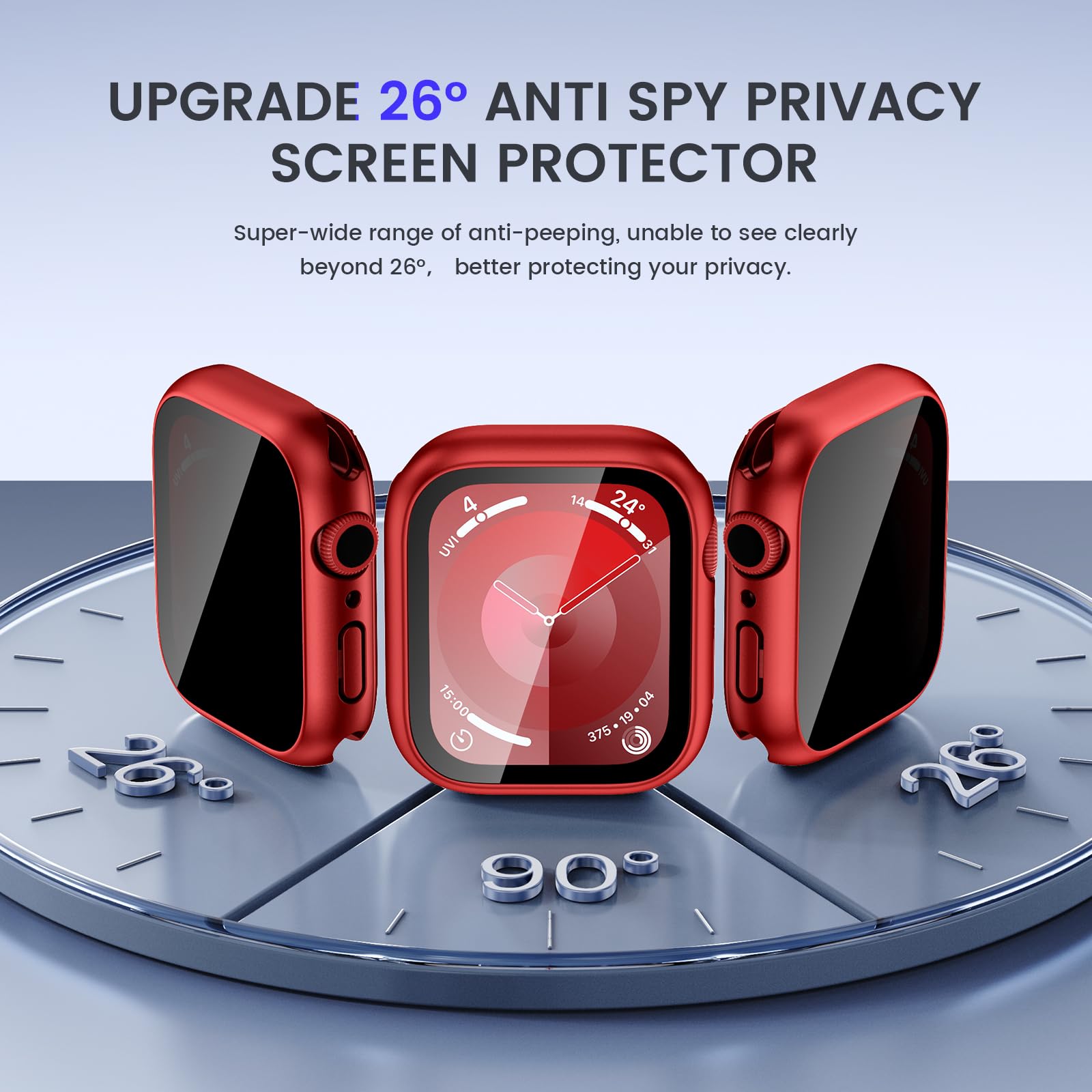 Goton Privacy Waterproof Case Compatible For Apple Watch Screen Protector 46Mm 42Mm 45Mm 44Mm 41Mm 40Mm Ultra 2 49Mm Se Series 1