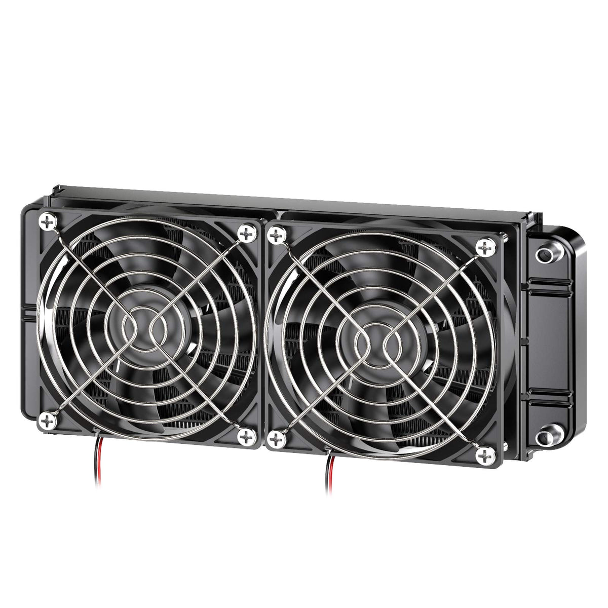 Clyxgs Water Cooling Radiator, 12 Pipe Aluminum Heat Exchanger Radiator With Fan For Pc Cpu Computer Water Cool System Dc12V 240