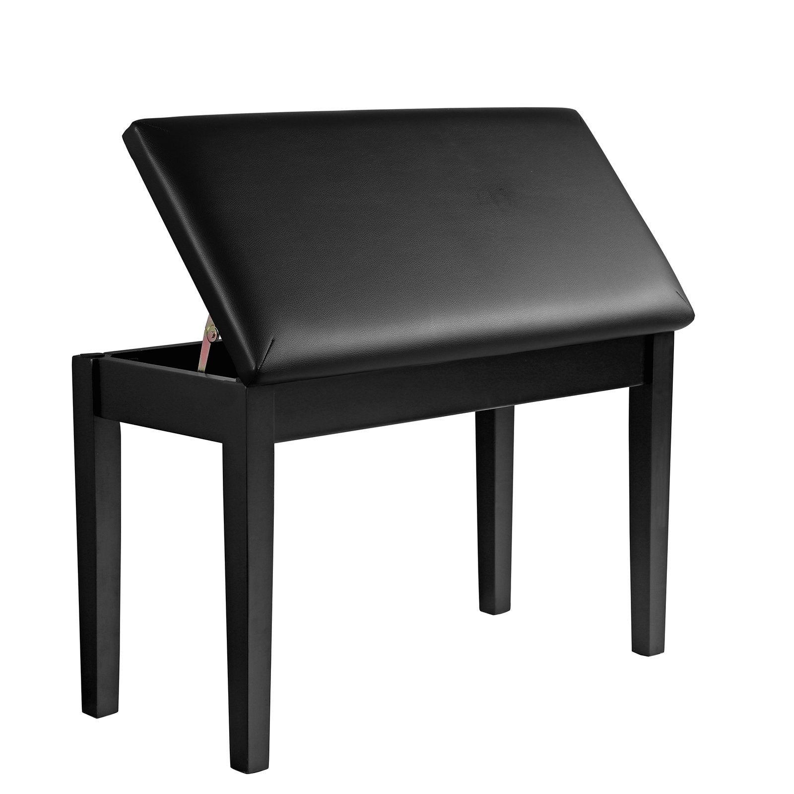 Songmics Duet Piano Bench With Padded Cushion And Storage Compartment, Piano Chair Seat, 13.4 X 29.1 X 19.7 Inches, Ink Black Ul