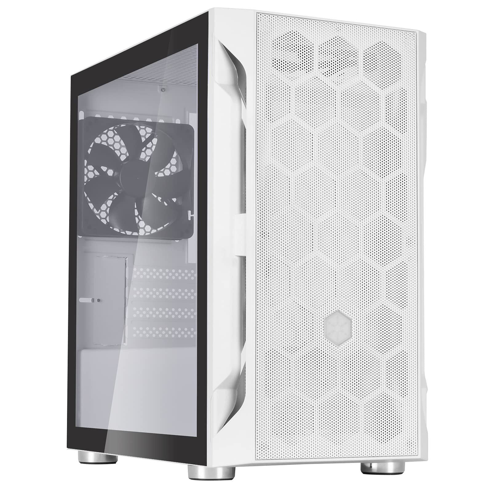 WhiteMesh,plastic bezelSteel body black internalMATX2*3.5 internal, 2*2.5 internal2* 140/120mm fan slot, 2*top 120mm fan slot