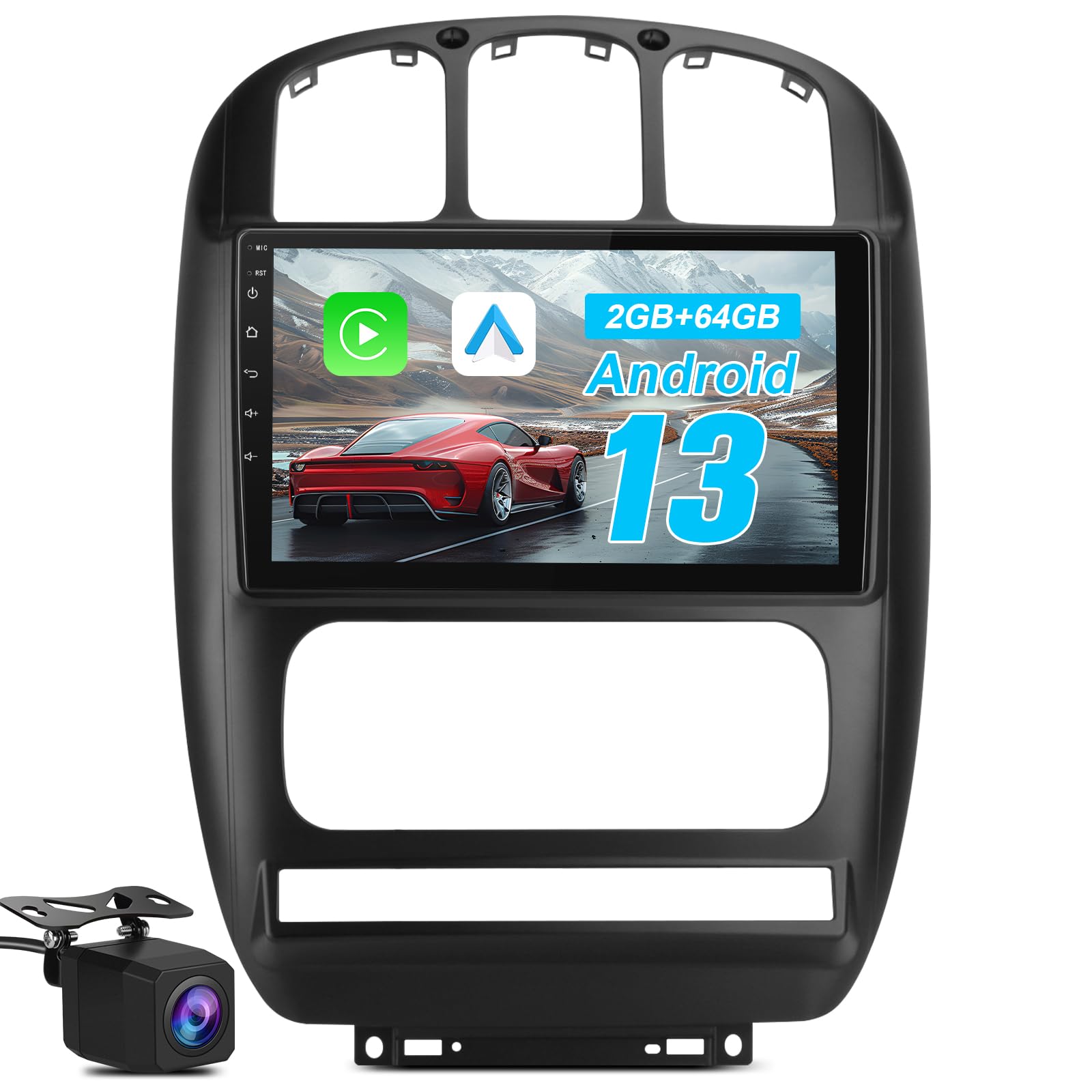 2Gb+64Gb Car Radio Stereo For Dodge Caravan Chrysler Town&Country 2001 2007 Android 13 Carplay Android Auto Bluetooth Dsp With G