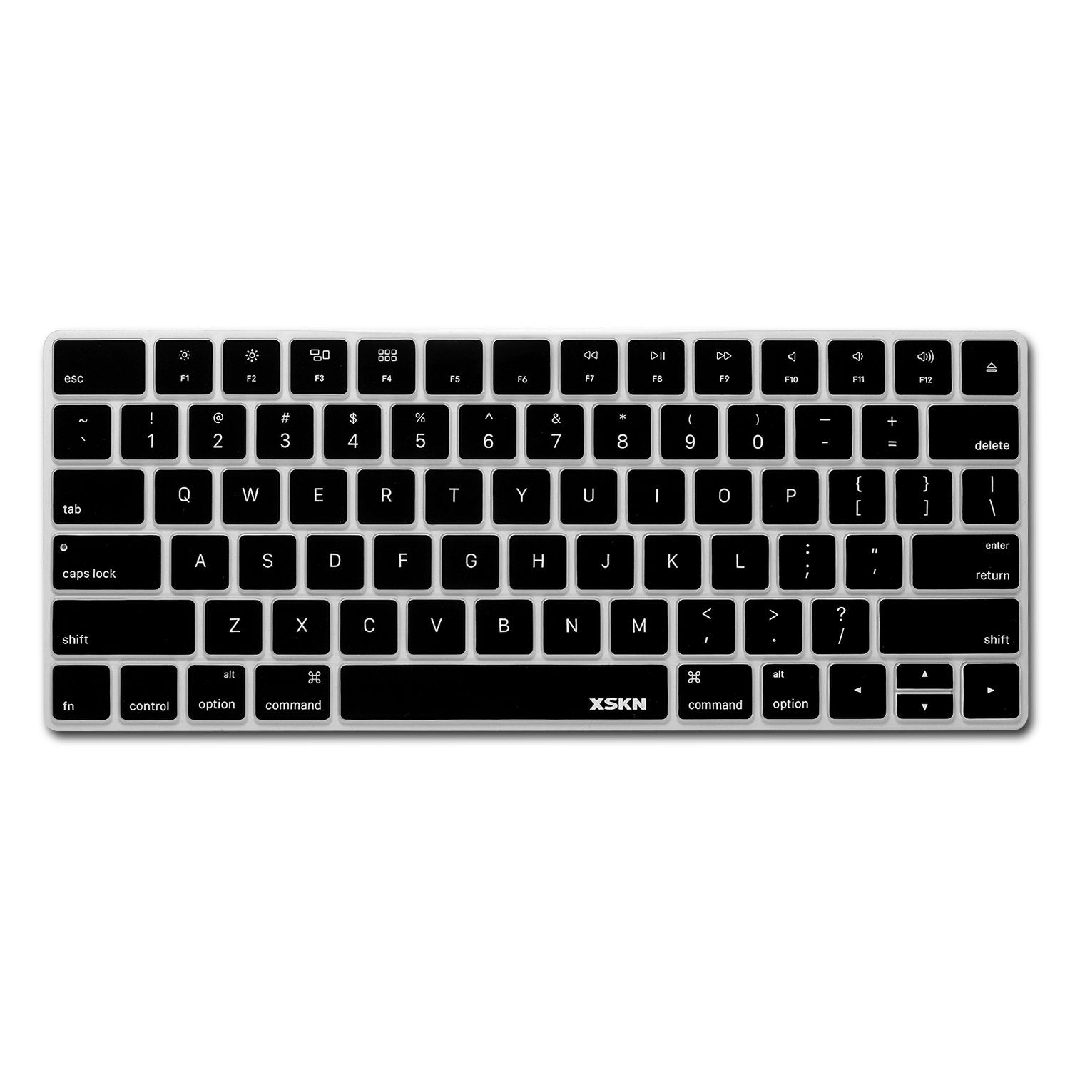 Xskn Ultra Thin English Language Silicone Keyboard Cover Skin For Magic Keyboard 2015 Version A1644, Us Layout (Black)