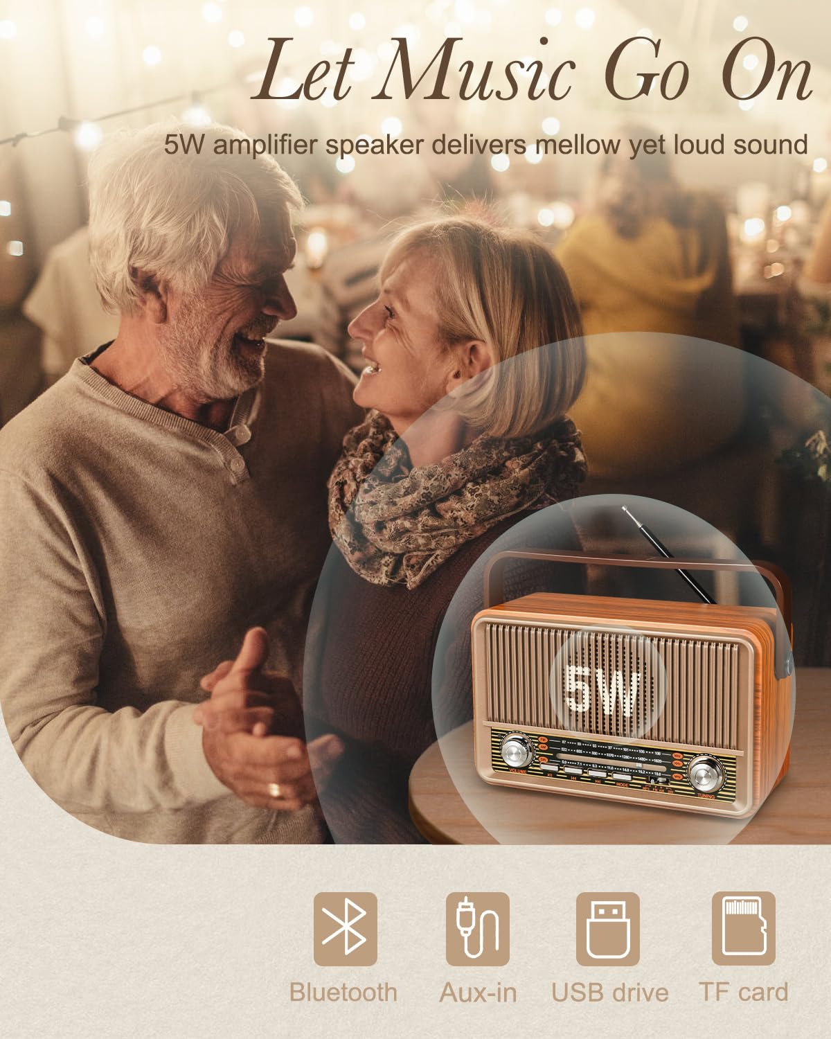 ?2024 Newest? Prunus J 120 Radio Portable Am Fm, Transistor Radio Plug In Wall Or Rechargeable Battery Powered Radio For Home Ou