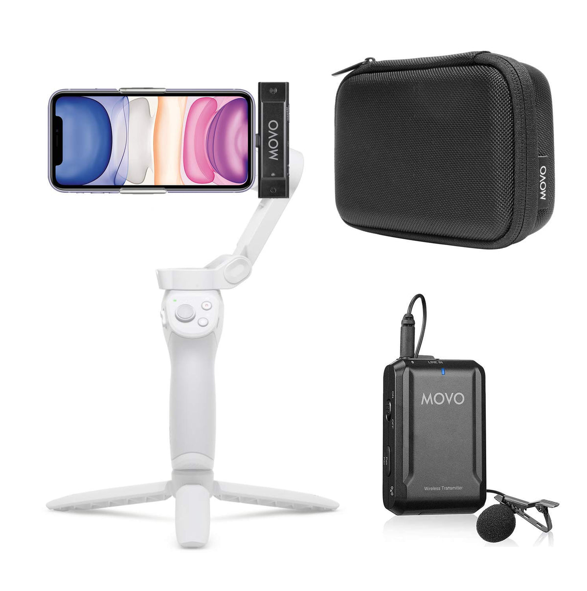 Movo Edge Di Wireless Lavalier For Iphone   Perfect Compact Lav Mic For Smartphone Gimbal Stabilizer   Great For Vlogging, Filmi