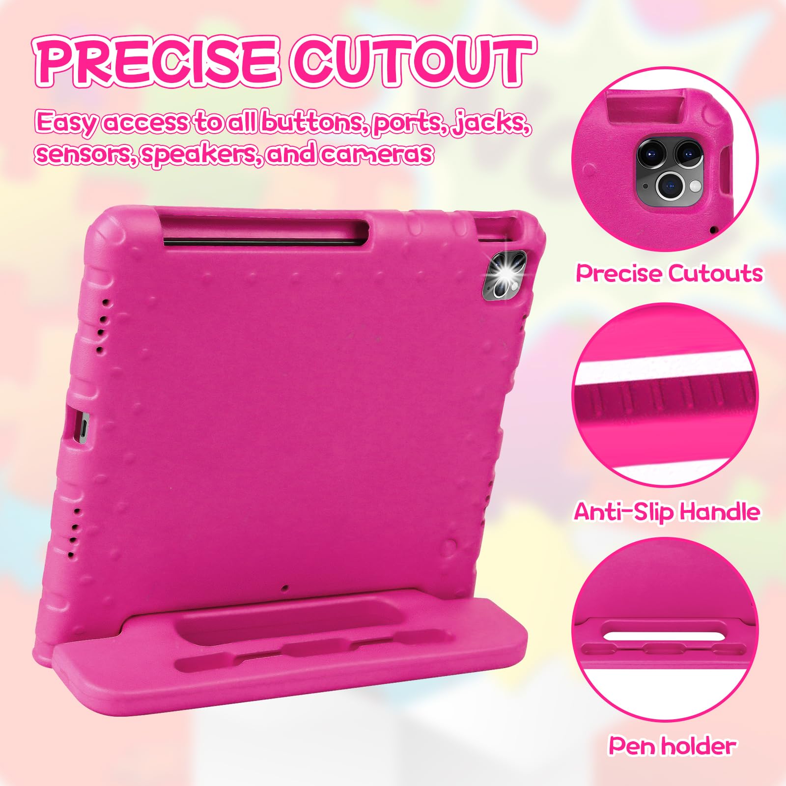 Billisgova New Kids Case For Ipad Pro 12.9 Case Super Protection Ipad Pro 12.9 Inch 6Th 5Th 4Th 3Th Cover With Pencil Holder And