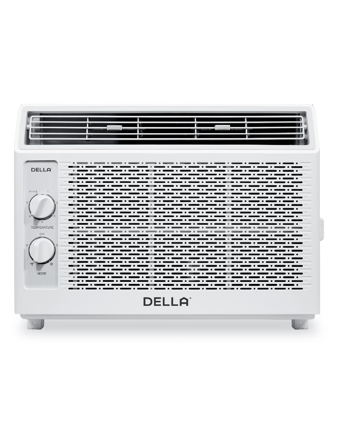 DELLA Window Air Conditioner, Reusable Filter, Easy Install Kit, 5000 BTU Cools Up To 150 Sq. Ft, Energy Saving AC Unit with Eas
