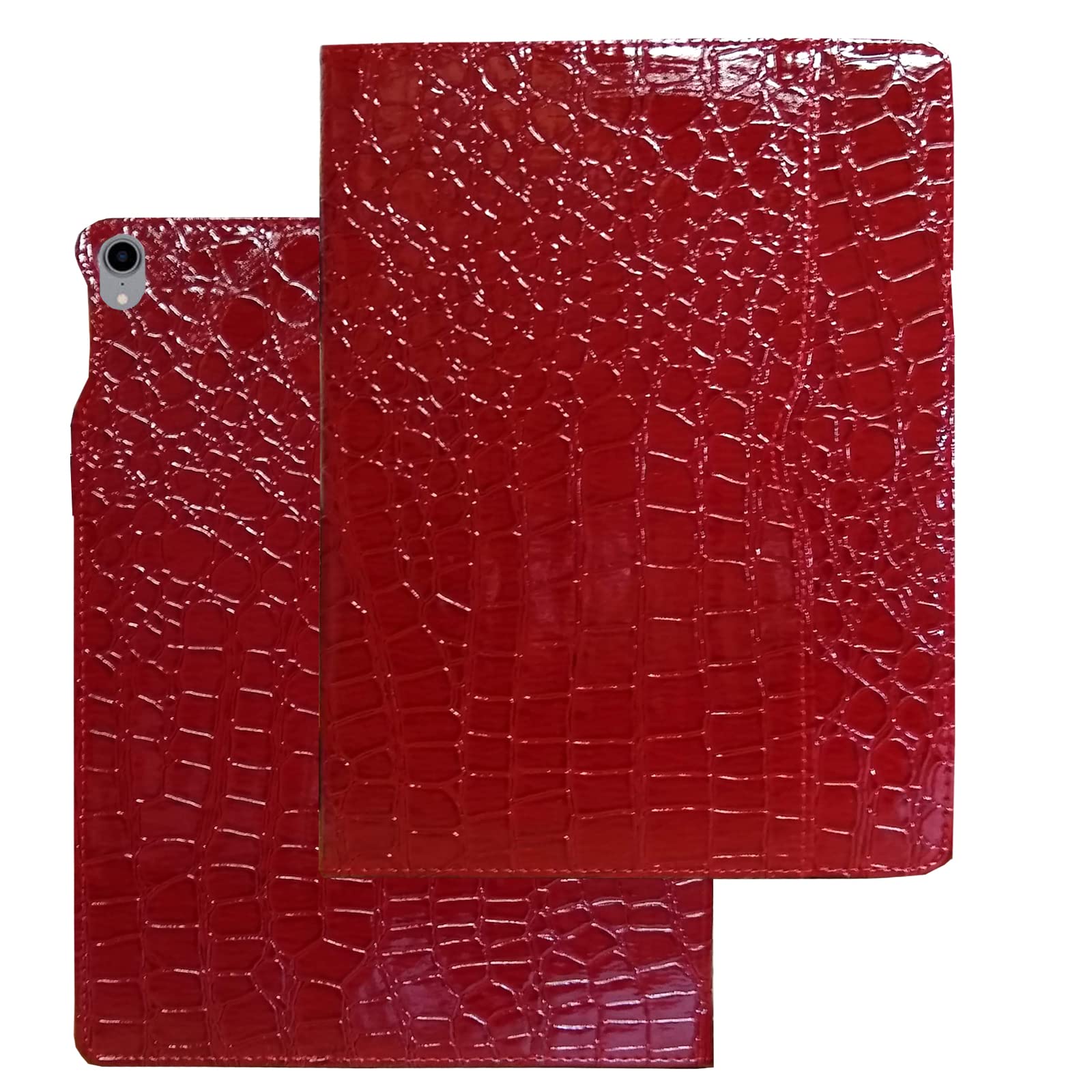 Jytrend Case For Ipad Air 11 Inch 6Th Gen(M2 2024) /10.9 Air 5Th /Air 4Th Generation, Folio Stand Magnetic Smart Cover With Pocket For Air 6/5/4 A2902 A2903 A2588 A2589 A2316 A2324 (Red Crocodile)