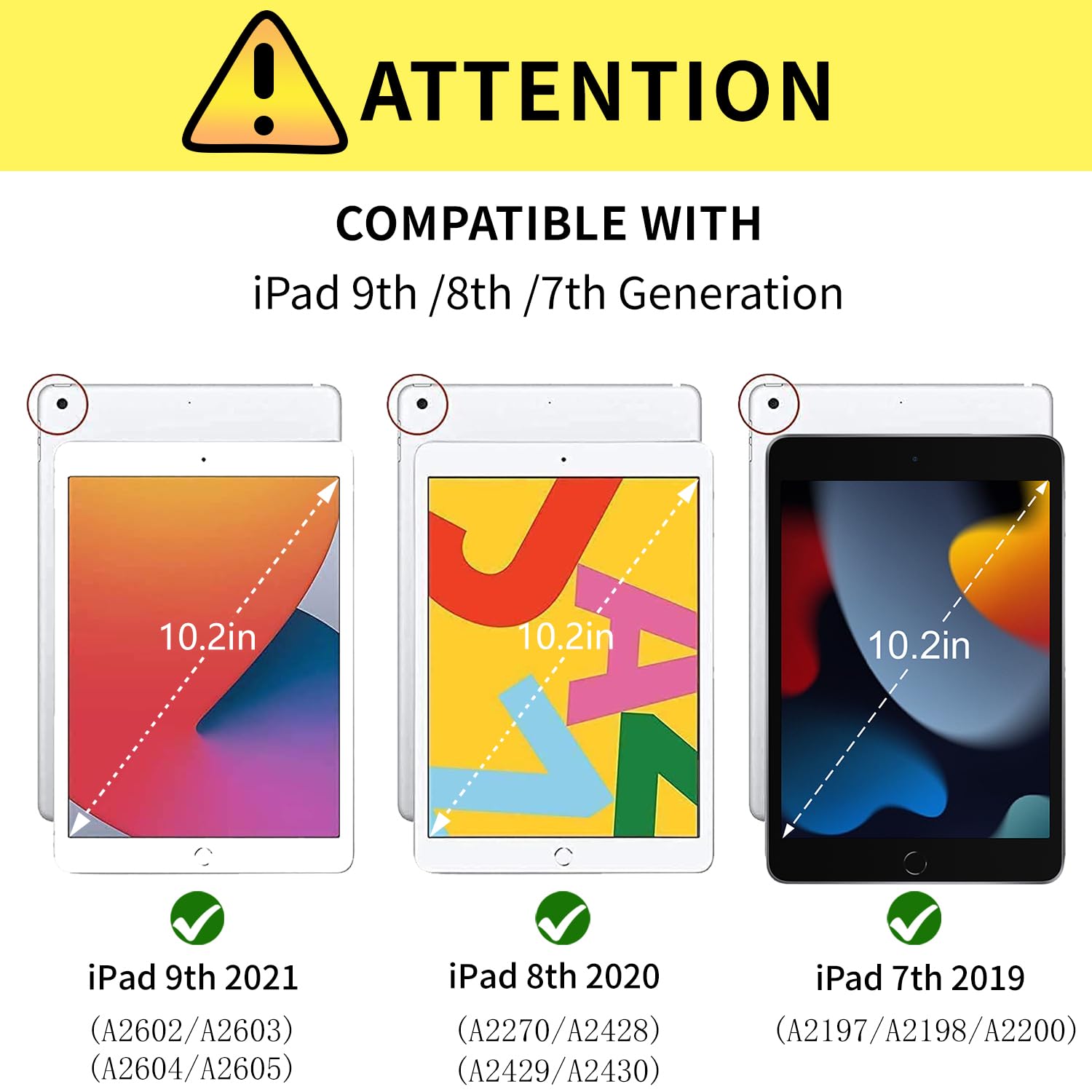 Kids Case For Ipad 10.2 2021/2020/2019,Ipad 9Th 8Th 7Th Generation Case For Kids, Joguiia Premium Silicone Protective Case With