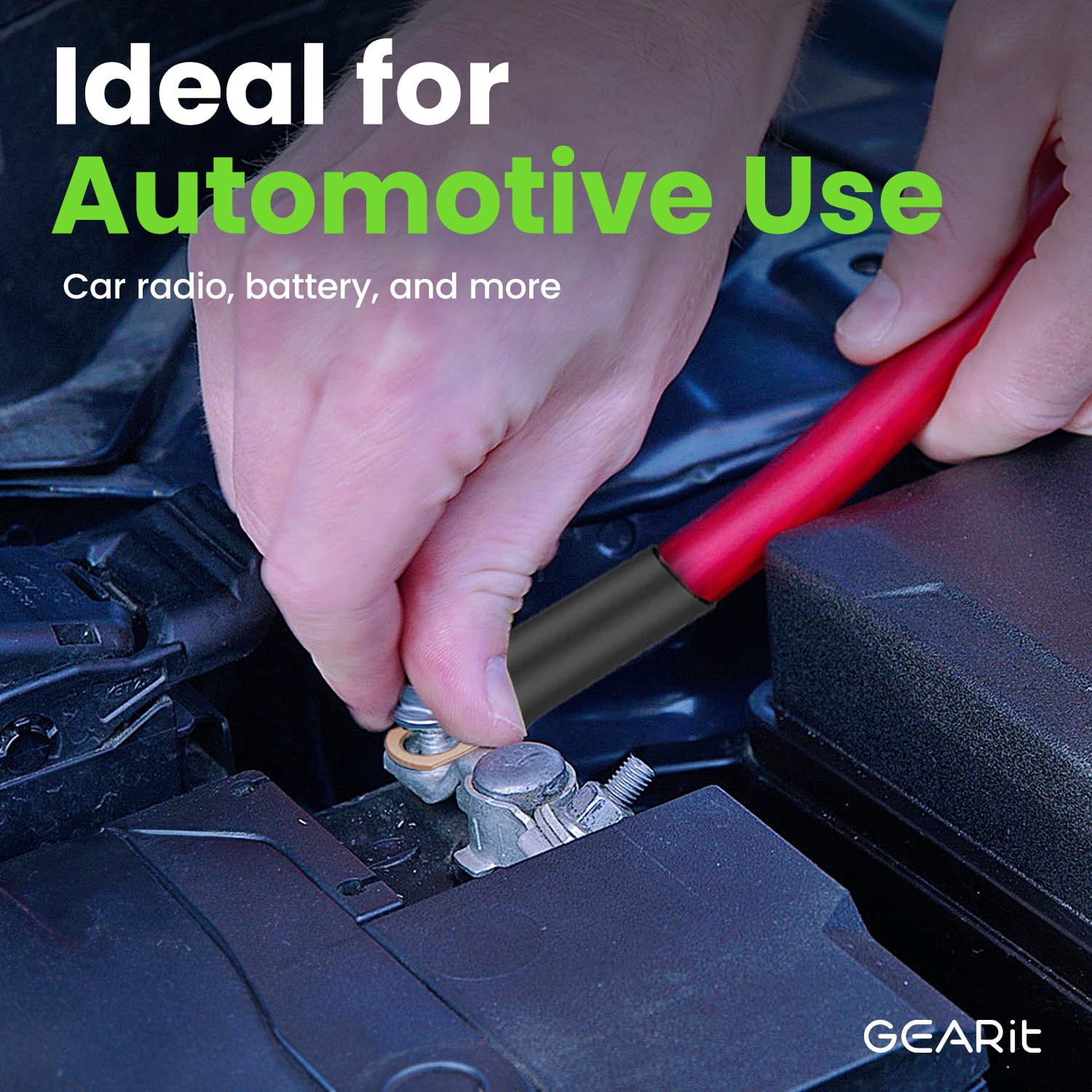 Gearit, 8 Gauge Wire, 15 Lugs, 20 Heat Shrink Wrap, For Automotive, Battery Cable, Amp Kit, Amp, Cca Wire, Wire, Amp Kit, Batter