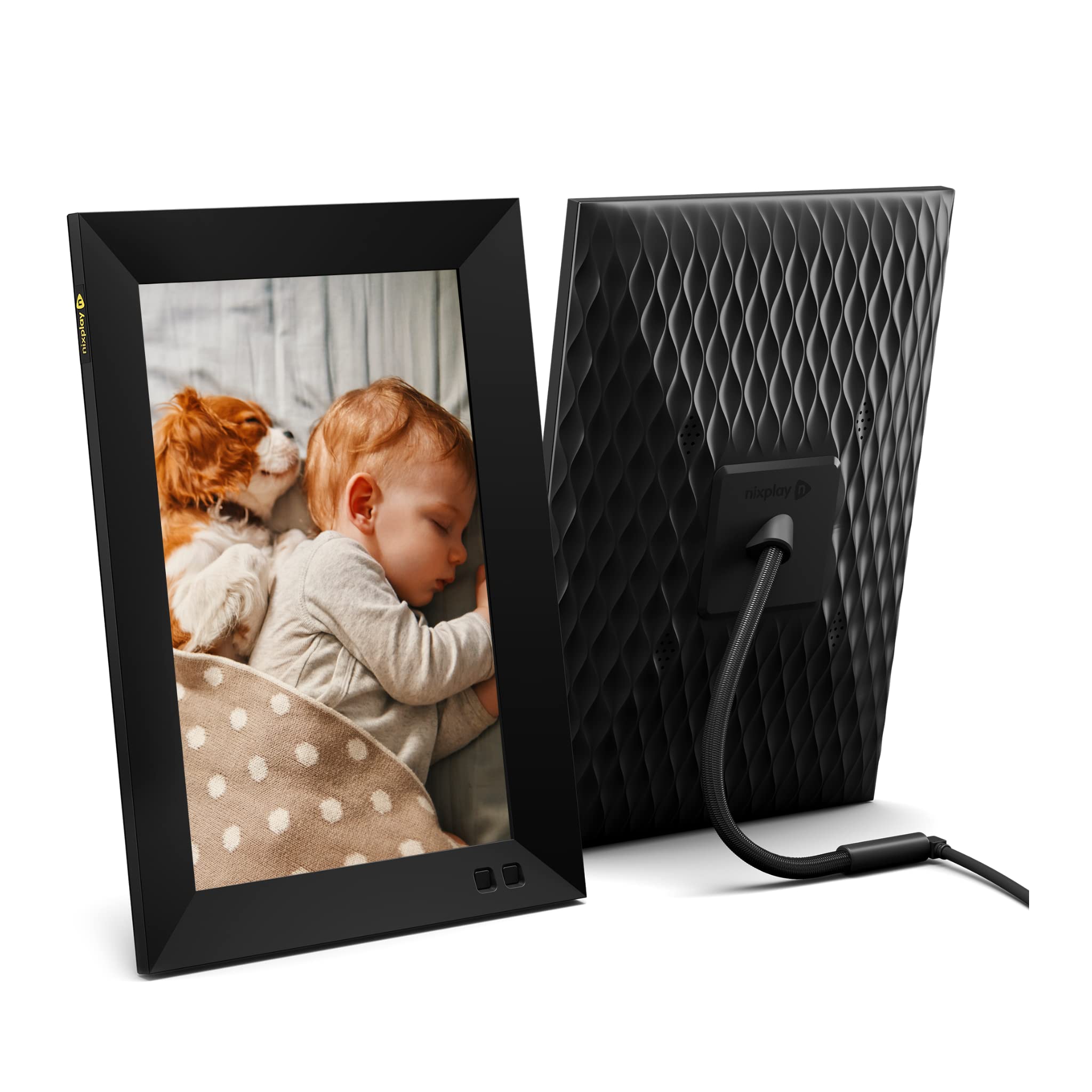 Nixplay Smart Digital Picture Frame I 10.1 Inch I Wifi I Black I Unlimited Cloud Photo Storage + 5Gb Video Storage I Shared Fami