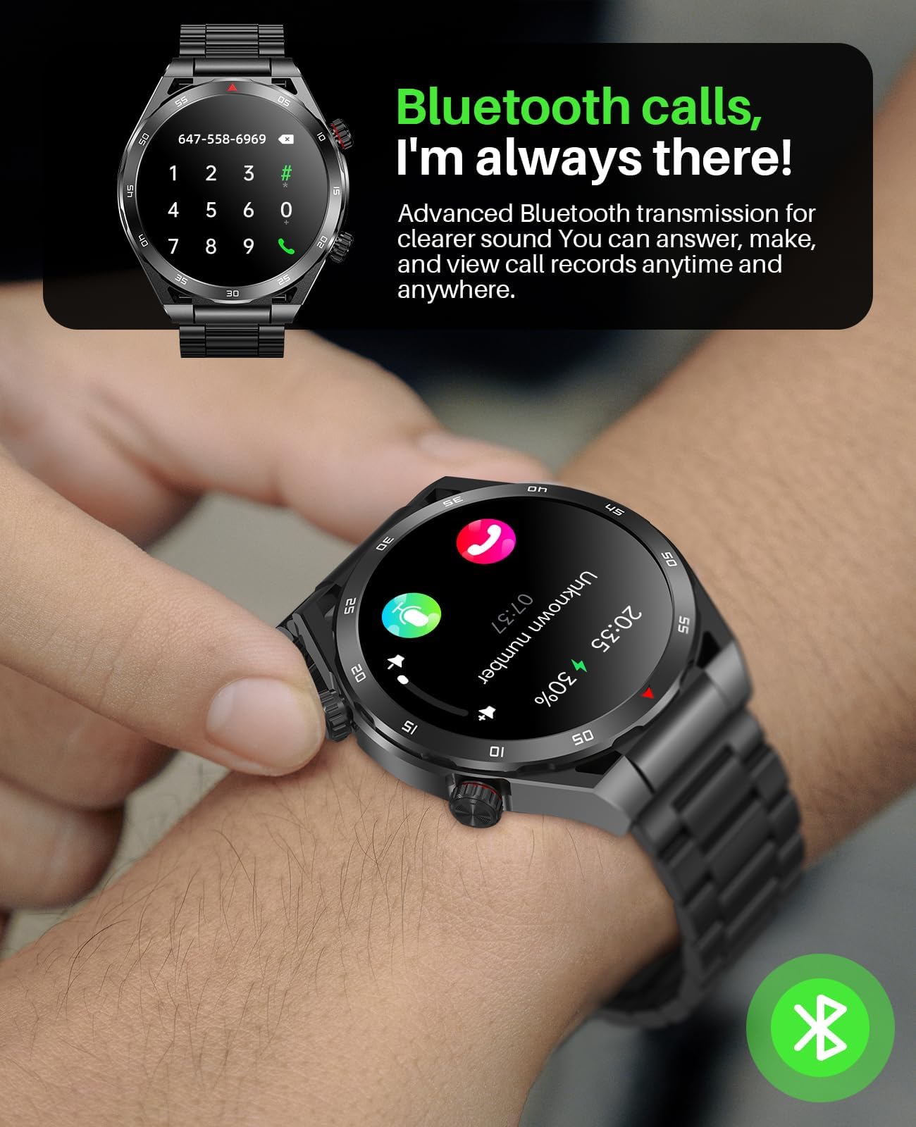 Earlysincere Smart Watch With Bluetooth Call,1.39 '' Smartwatches For Men Women, Fitness Watch With Blood Oxygen/Hr/Sleep, Ip67