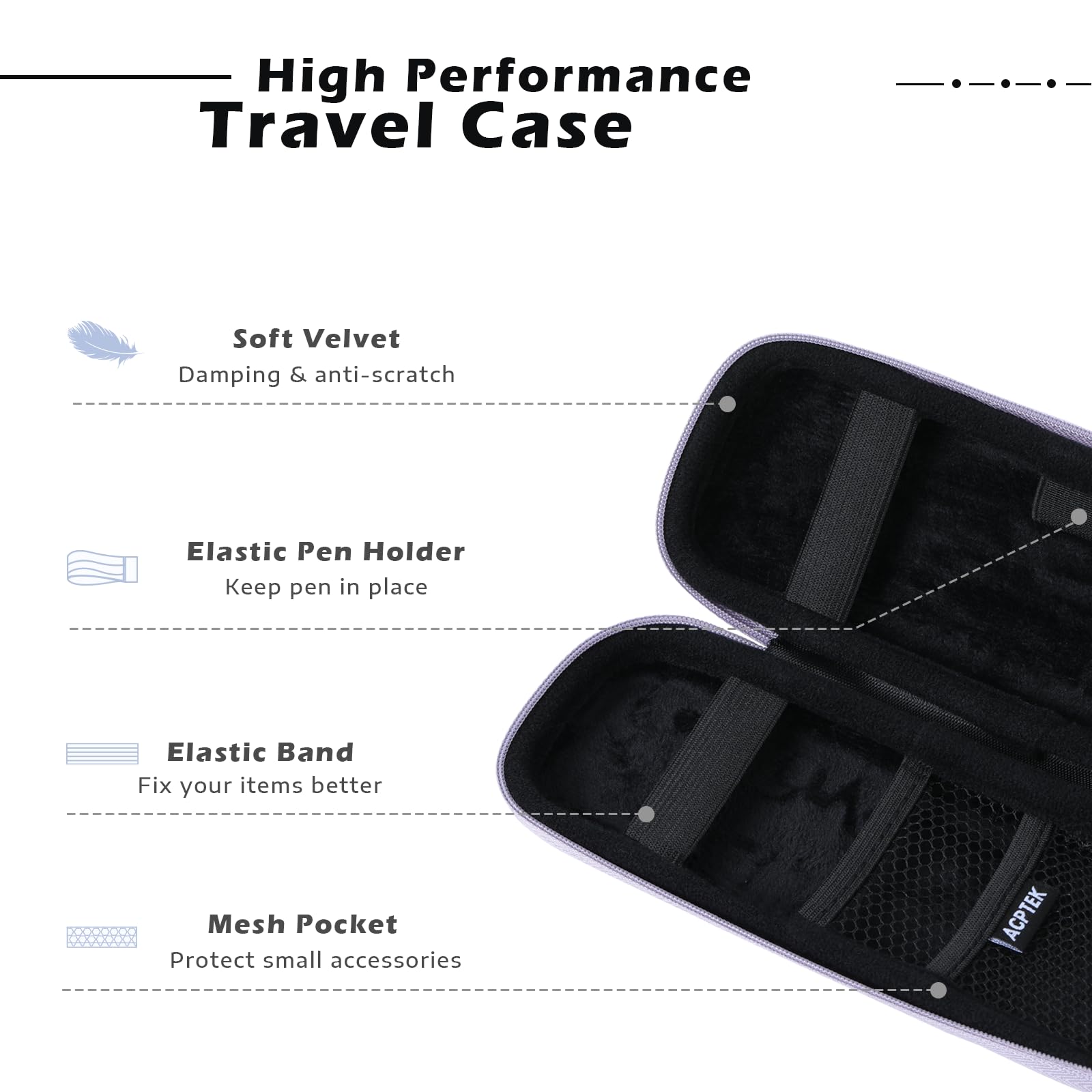 Agptek Case Holder For Apple Pencil, Slim Pu Leather Carrying Case Pouch Cover Compatible With Apple Pen Accessories, Usb Cable,