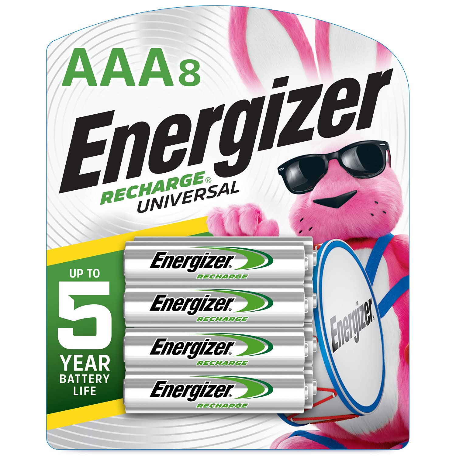 Energizer Rechargeable Aaa Batteries, Recharge Universal Triple A Battery Pre Charged, 8 Count