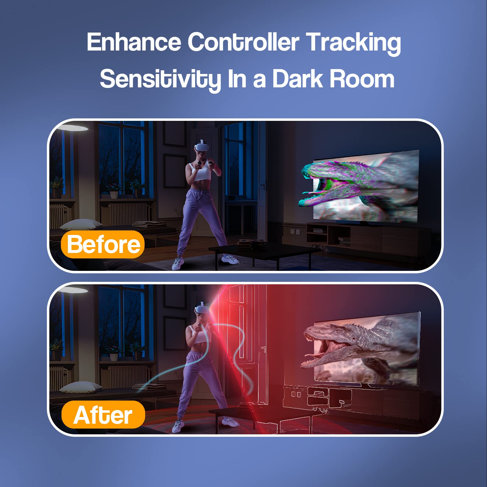 Hanpusen Battery Pack With Ir Light For Oculus Quest 2, Ir Illuminator Infrared Light With 5000Mah Charger For Quest 2 Accessori