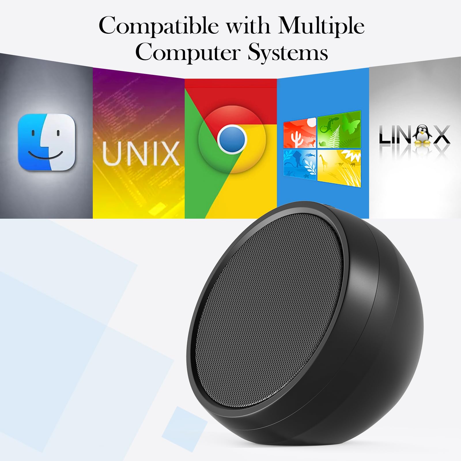 Abrru Usb Computer Speaker For Laptop, Pc, External Speakers For Desktop Computer, Crystal Clear Sound, Rich Bass, Loud Volume,